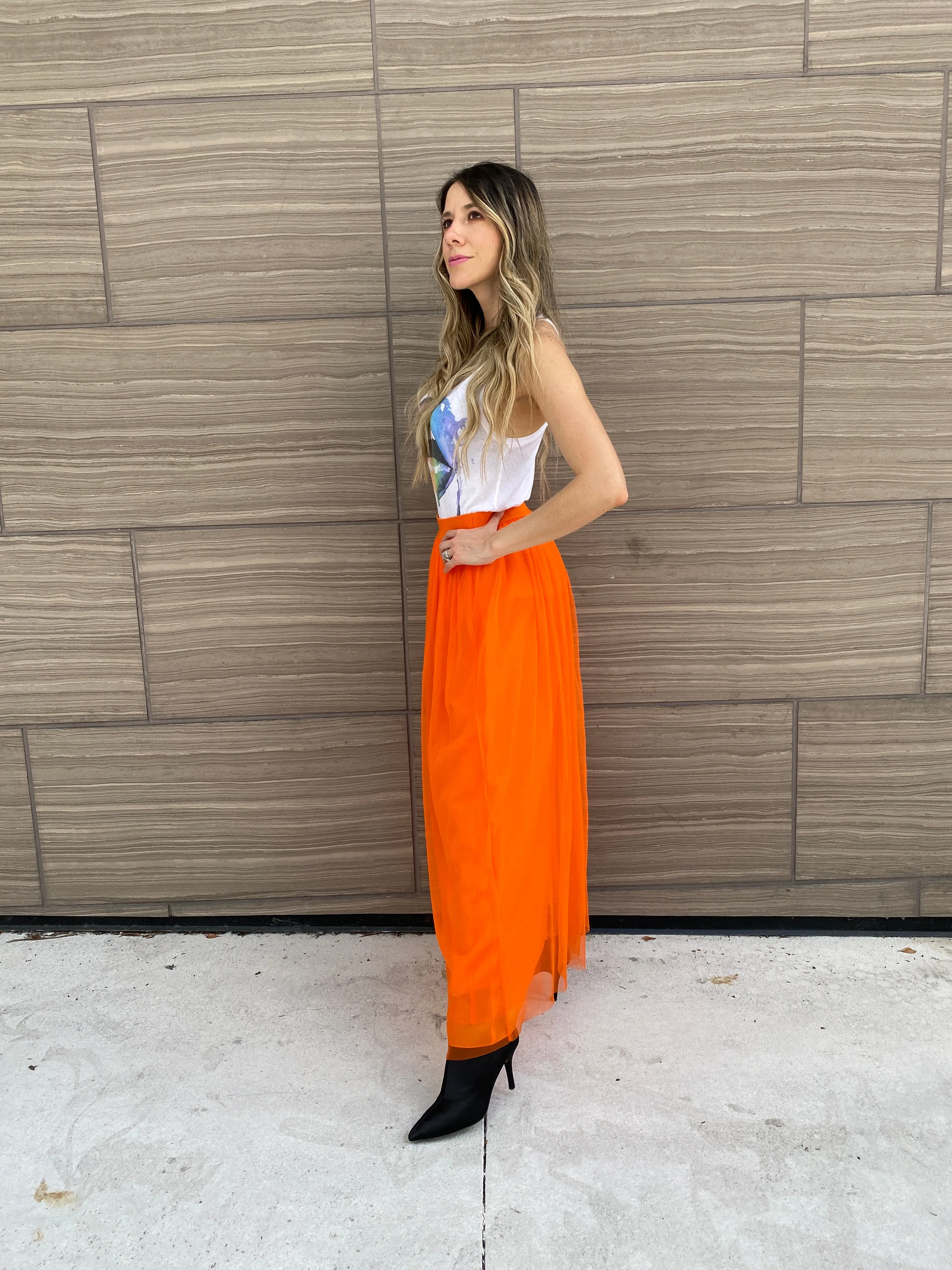 Long Clémentine Tulle Skirt