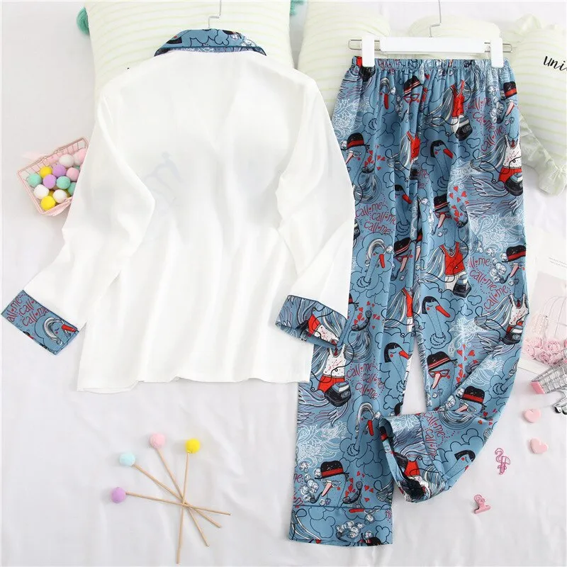 Long Sleeve Satin Pajama set