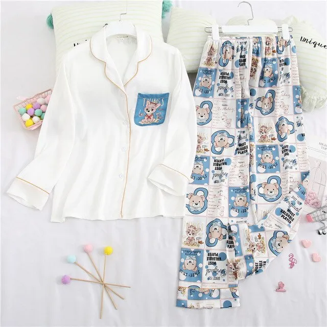 Long Sleeve Satin Pajama set