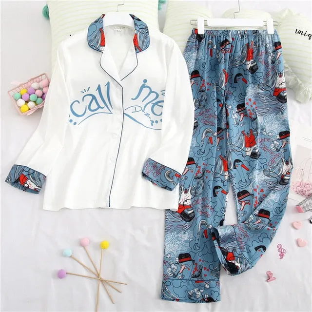 Long Sleeve Satin Pajama set