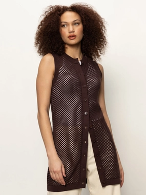 Long Openwork Vest Mesa Bold Simplicity Long Openwork Vest Mesa Fall Outfit
