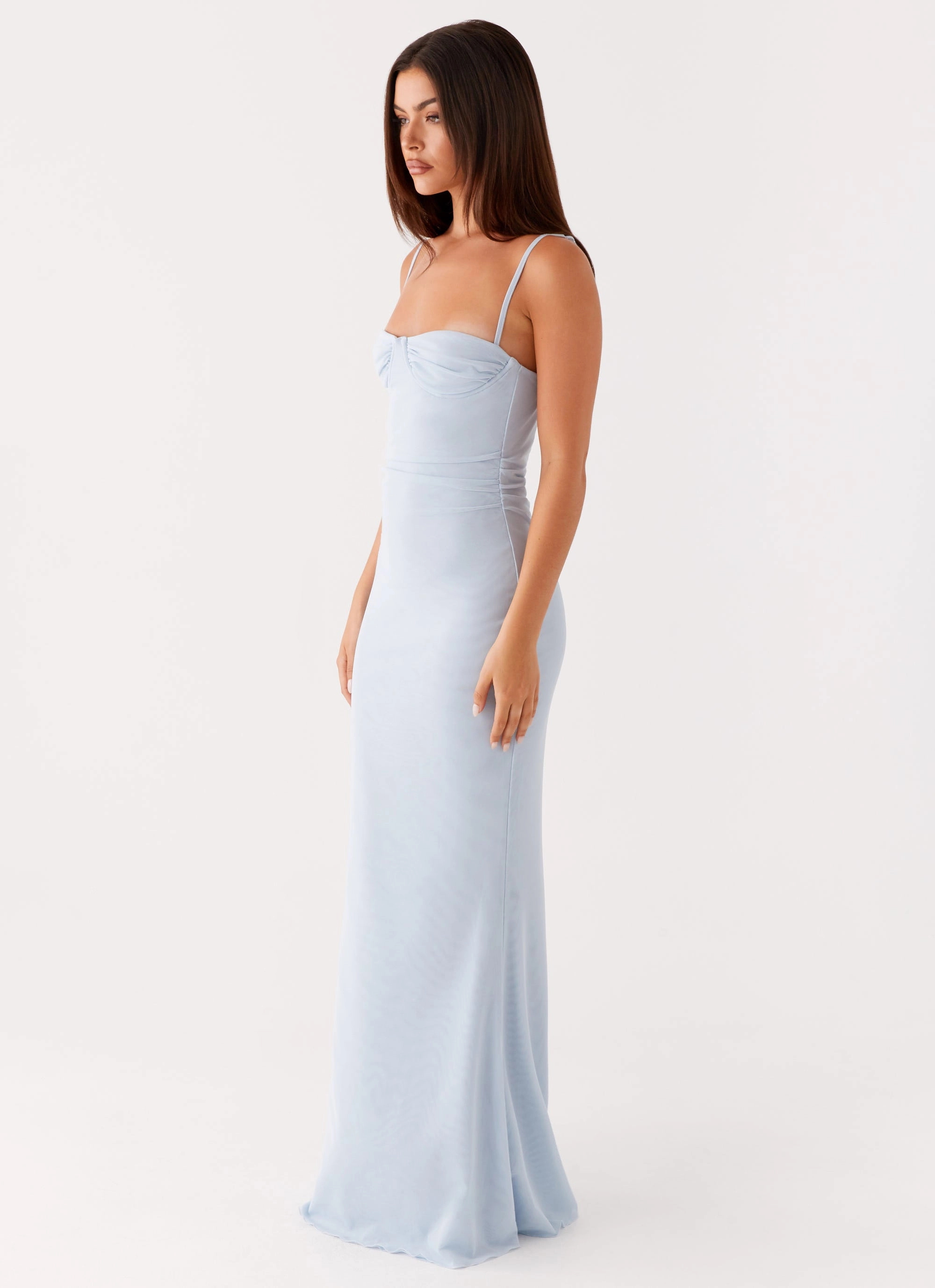 Anna Sophia Maxi Dress - Blue Chic Fit Work Ease