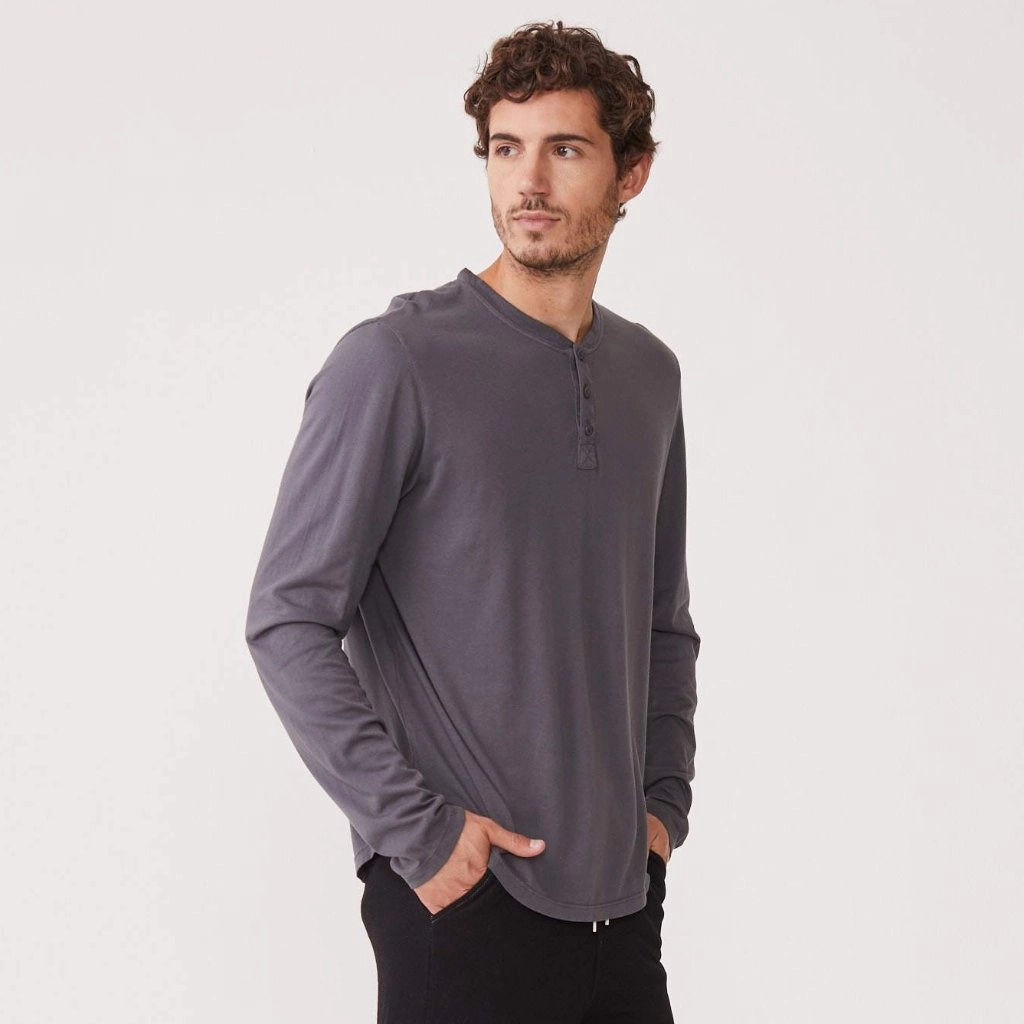 AntiStaticInnerLining Long Sleeve Henley