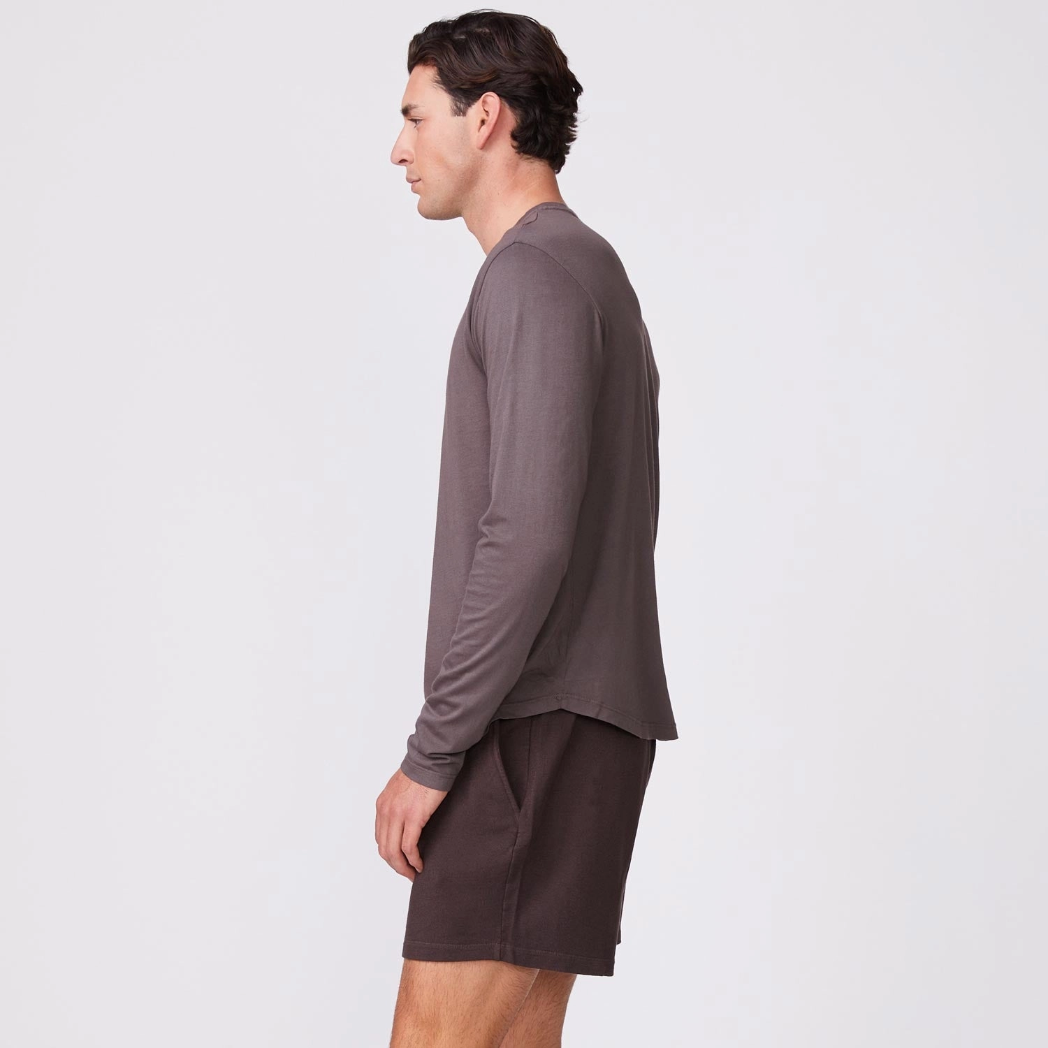 Antibacterial Fabric Long Sleeve Henley