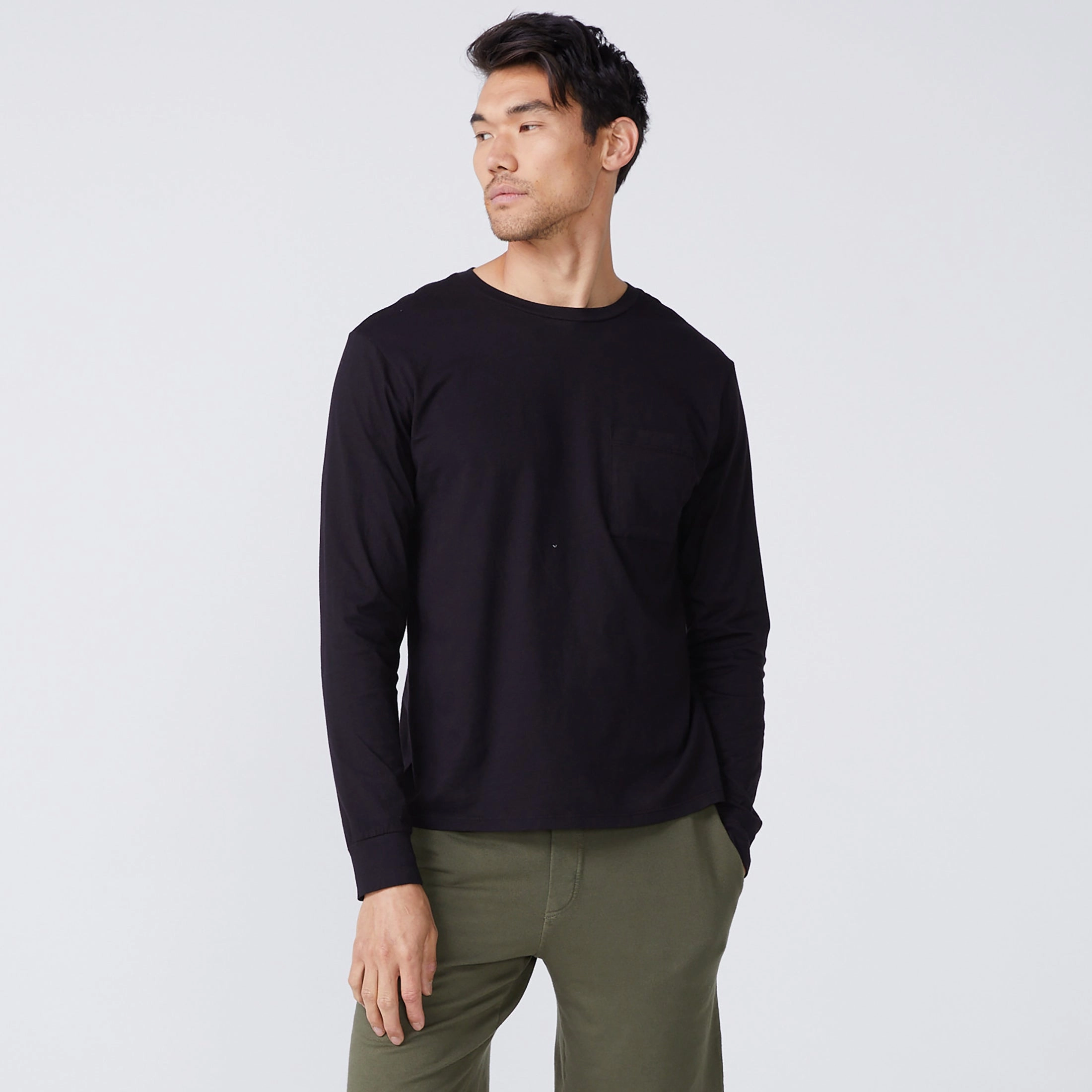 Long Sleeve Pocket Crew Bonded Seam Technology