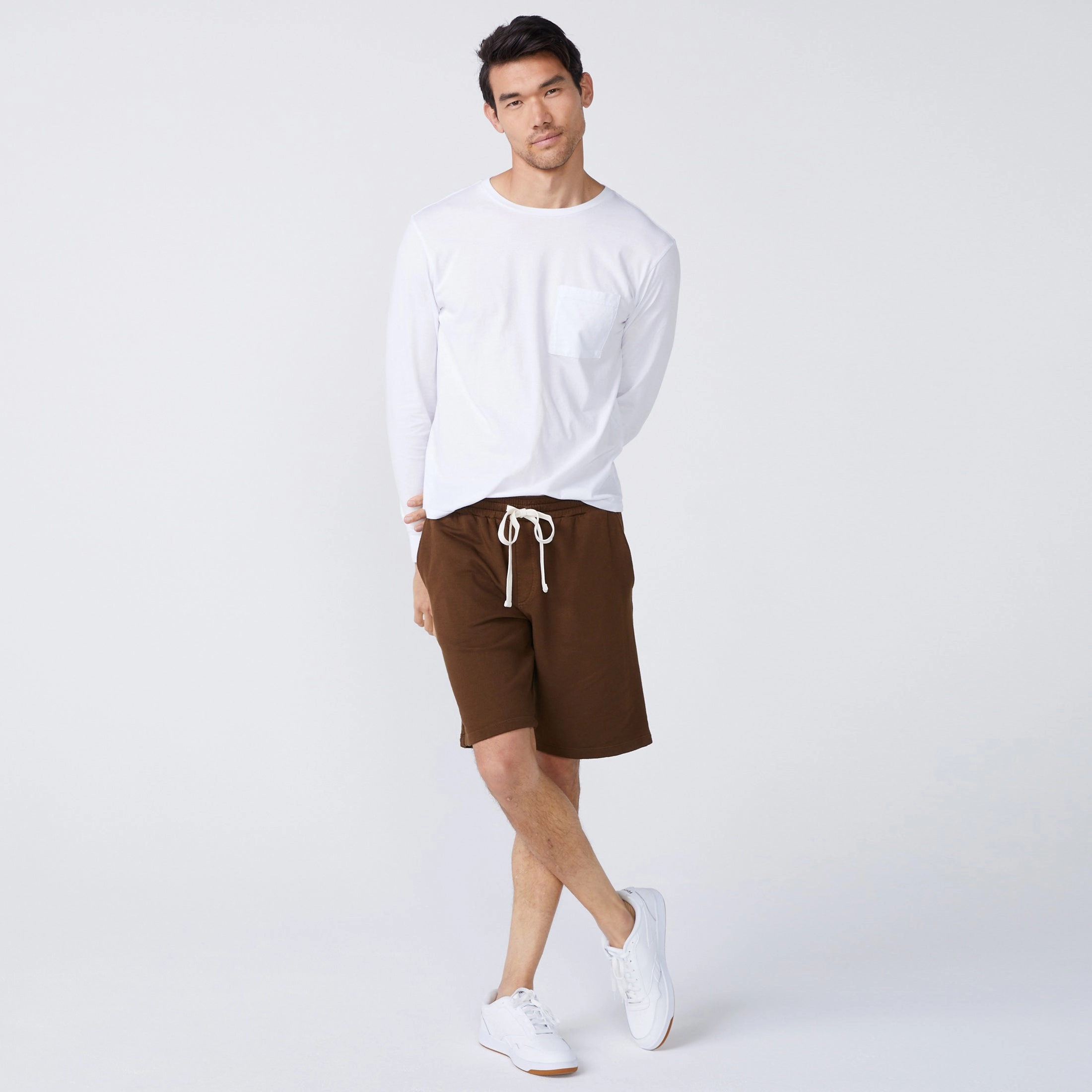 Ventilated Panels Long Sleeve Pocket Crew