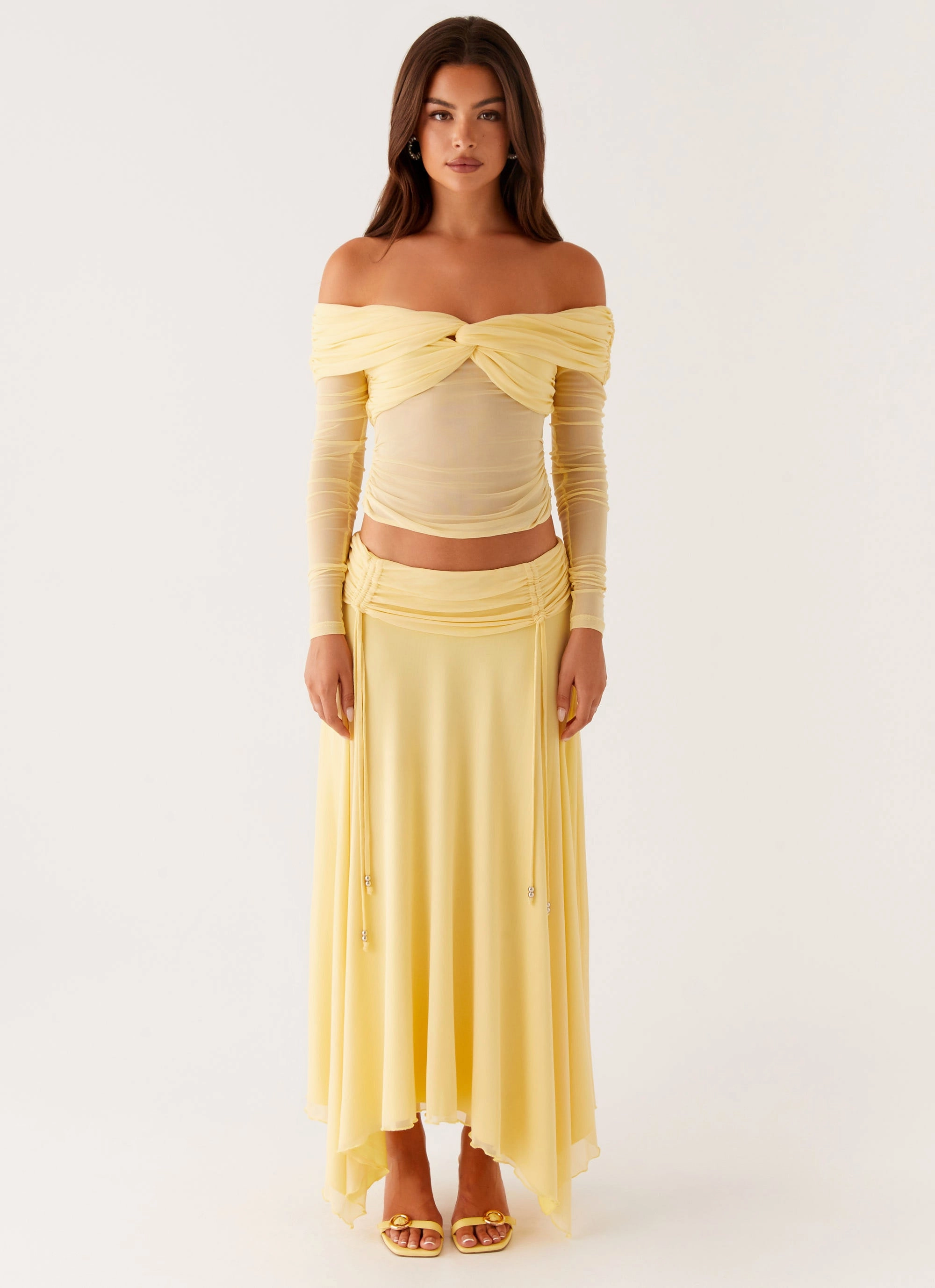Move Friendly Stretch Panels Kirrabilli Midi Skirt - Yellow