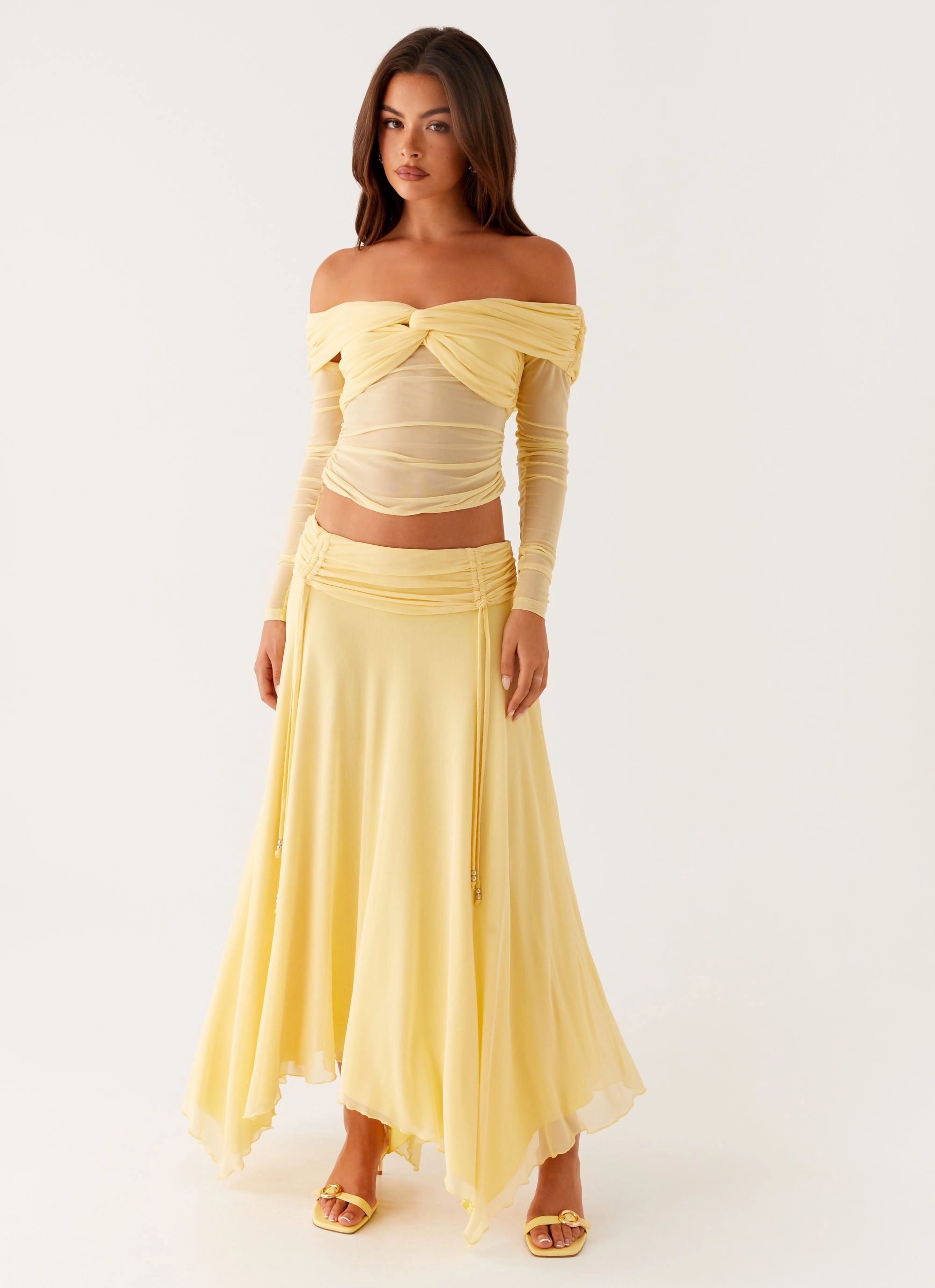Kirrabilli Midi Skirt - Yellow Padded hips Tear Resistant Weave