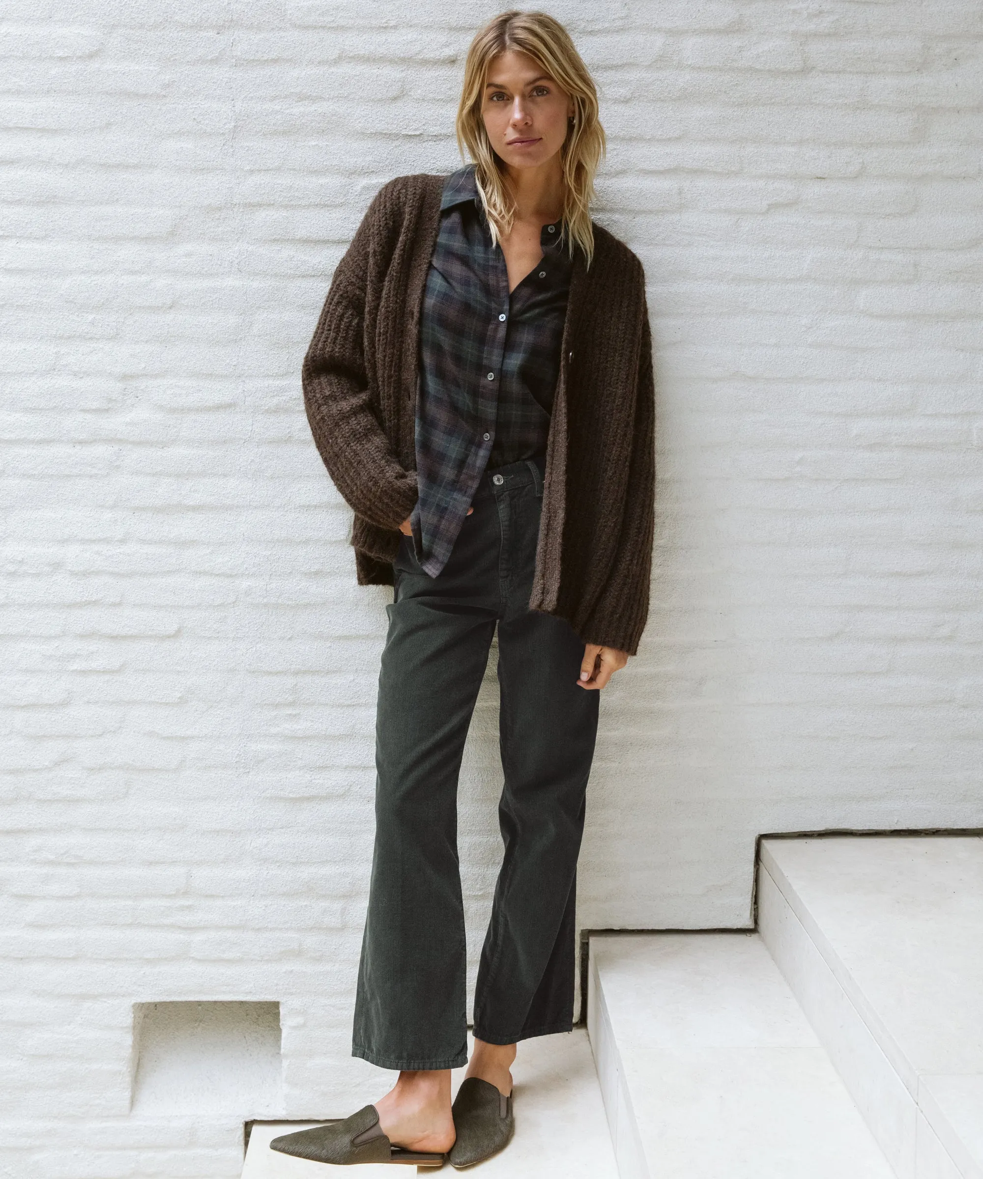 Cozy Sweater Hidden Ventilation Zones Loose Flare Pant