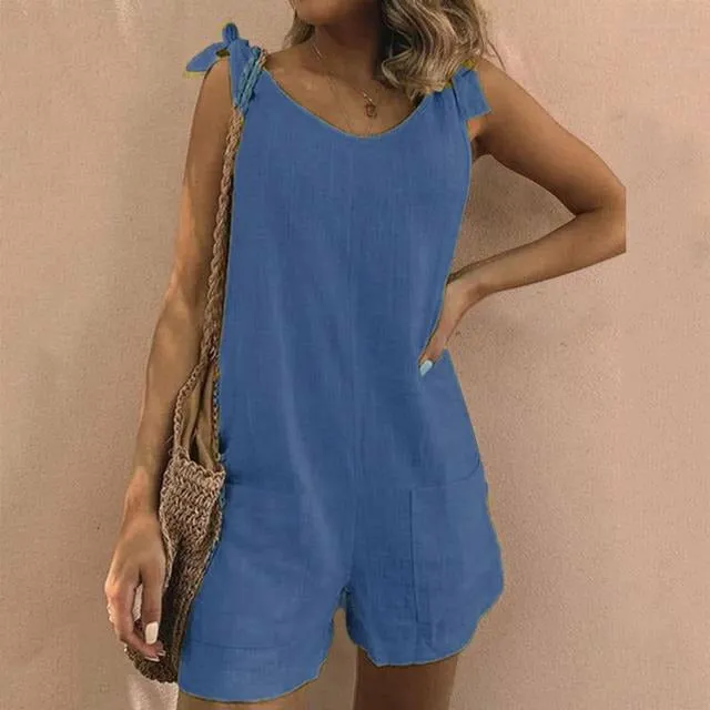 Loose Sleeveless Jumpsuits