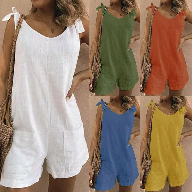 Loose Sleeveless Jumpsuits