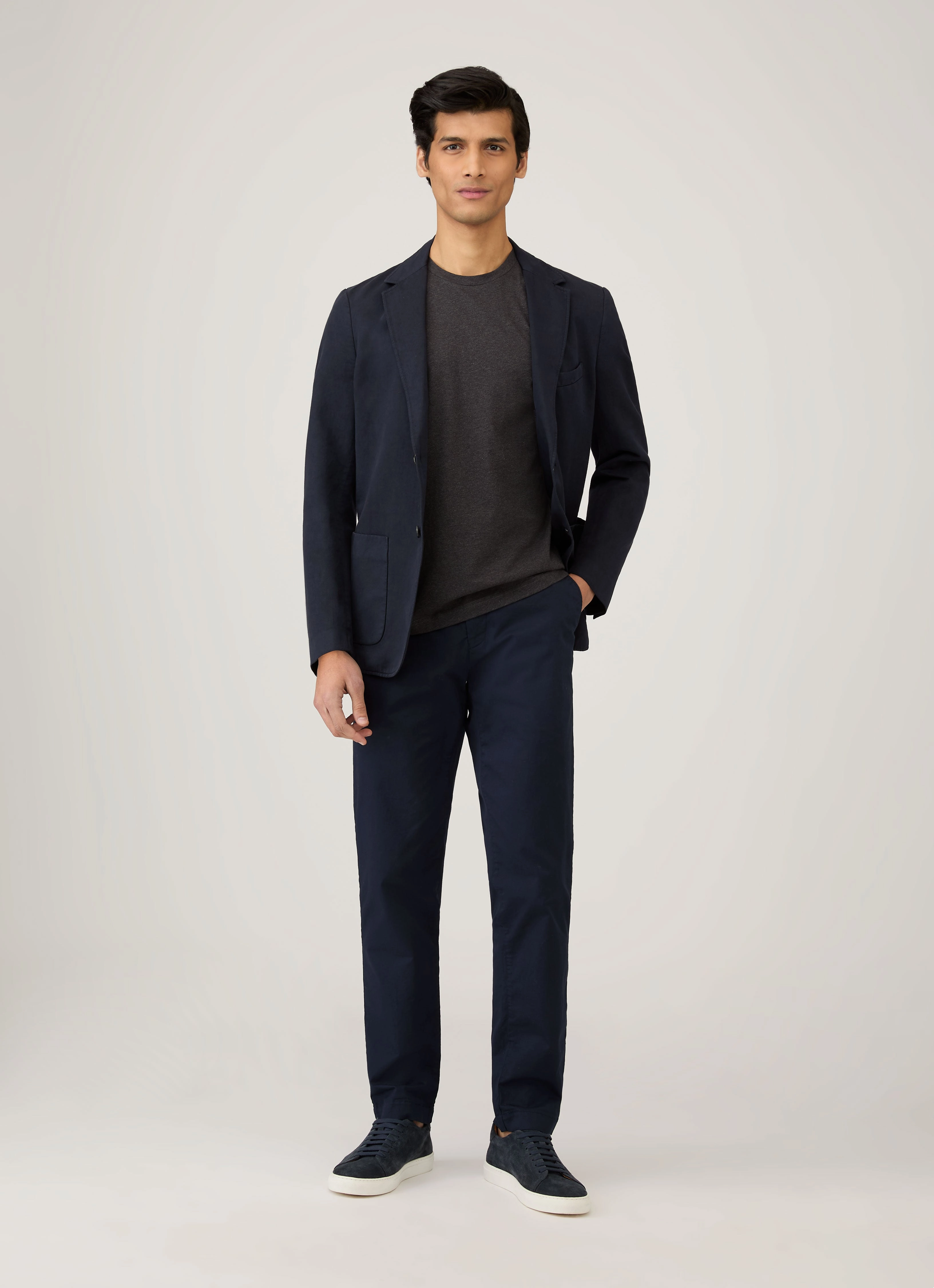 Men's Riviera T-shirt in Charcoal Melange Cozy Design Fit Relaxed Wear Fit