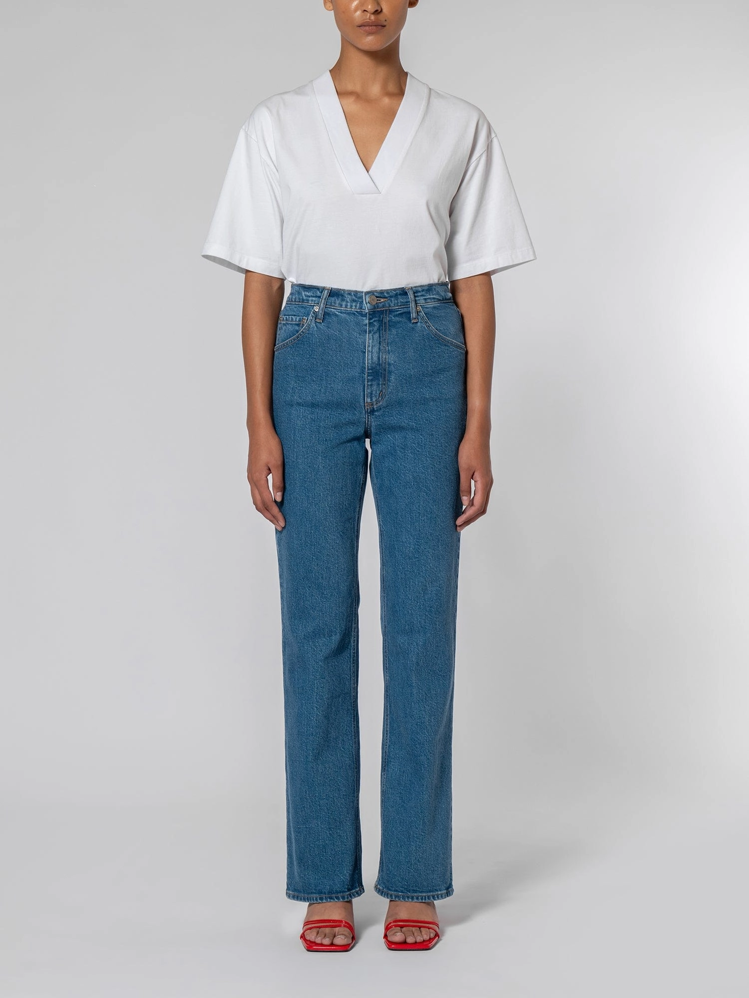 Loretta Jean Classic Blue Eco Conscious Denim Modern Winter Warmth Loose