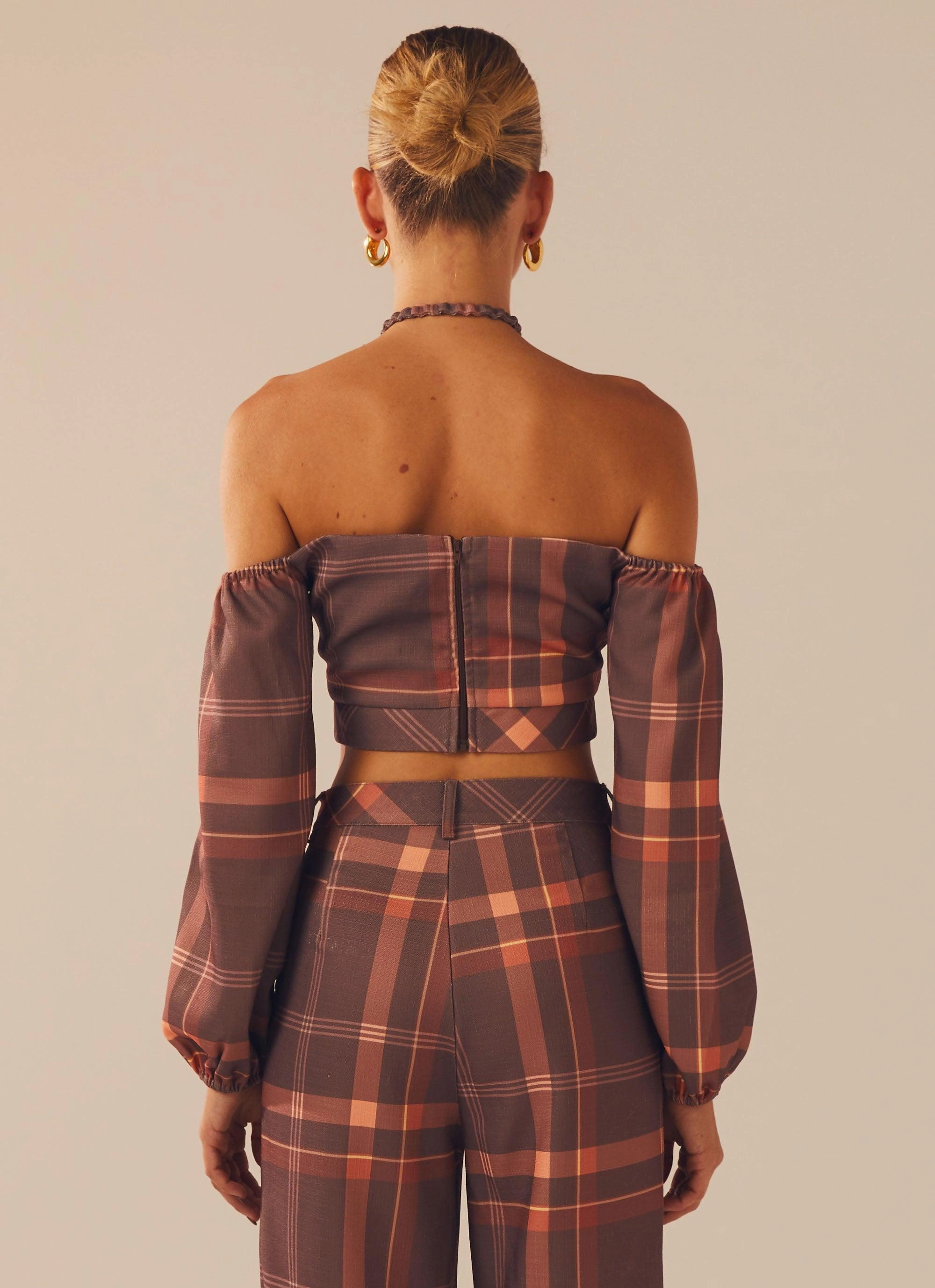 EcoFriendlyBlend SnagResistant Lose My Cool Crop Top - Chestnut