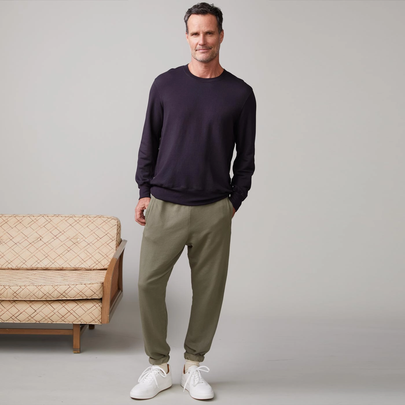 Lounge Sweatshirt Durable Hem Stitching