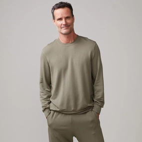 Lounge Sweatshirt FlexibleShoulderDesign ThermalRegulating Fabric Lounge Sweatshirt