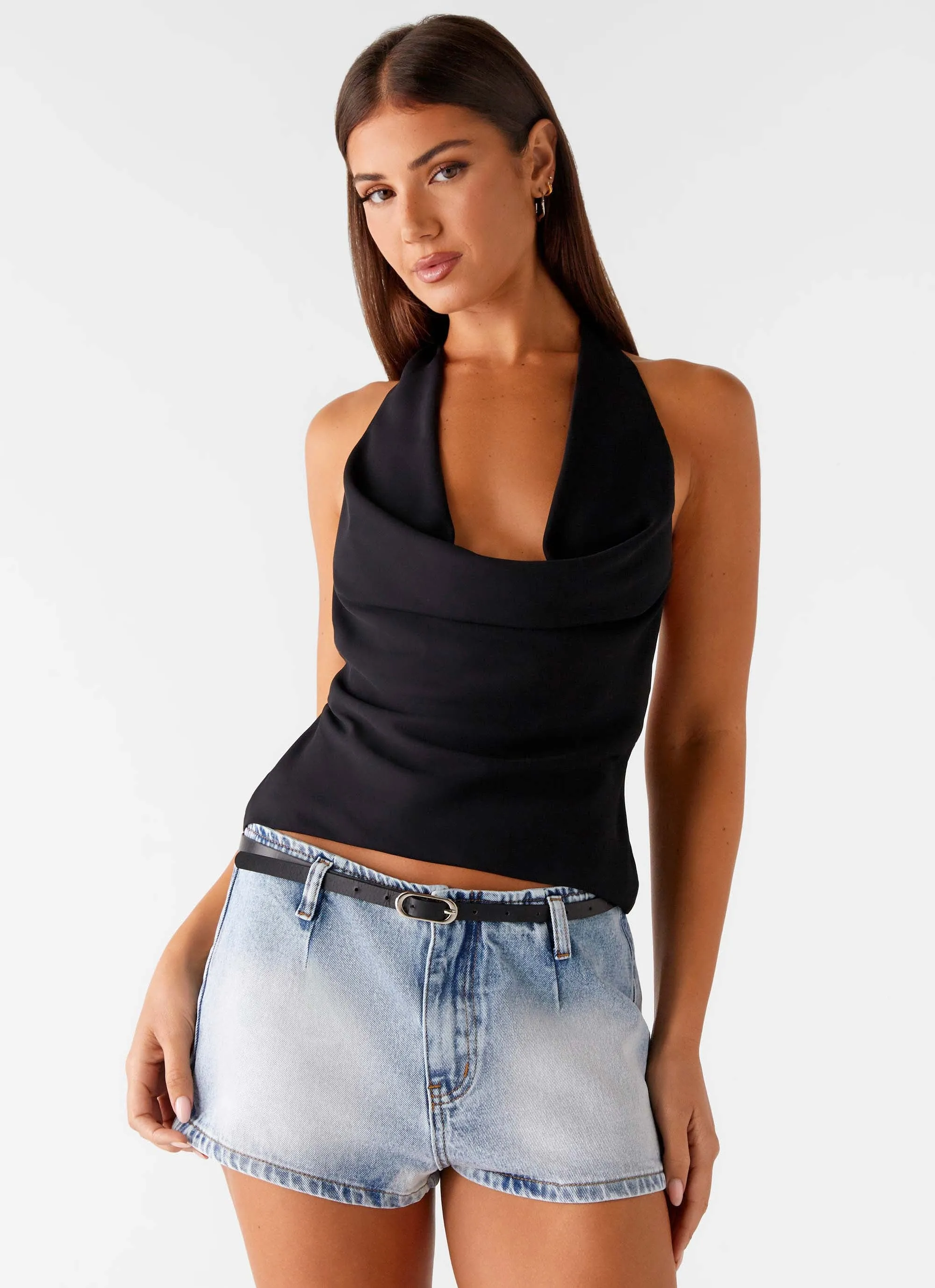 Unreal Denim Mini Shorts - Bleached Blue Compact Fit