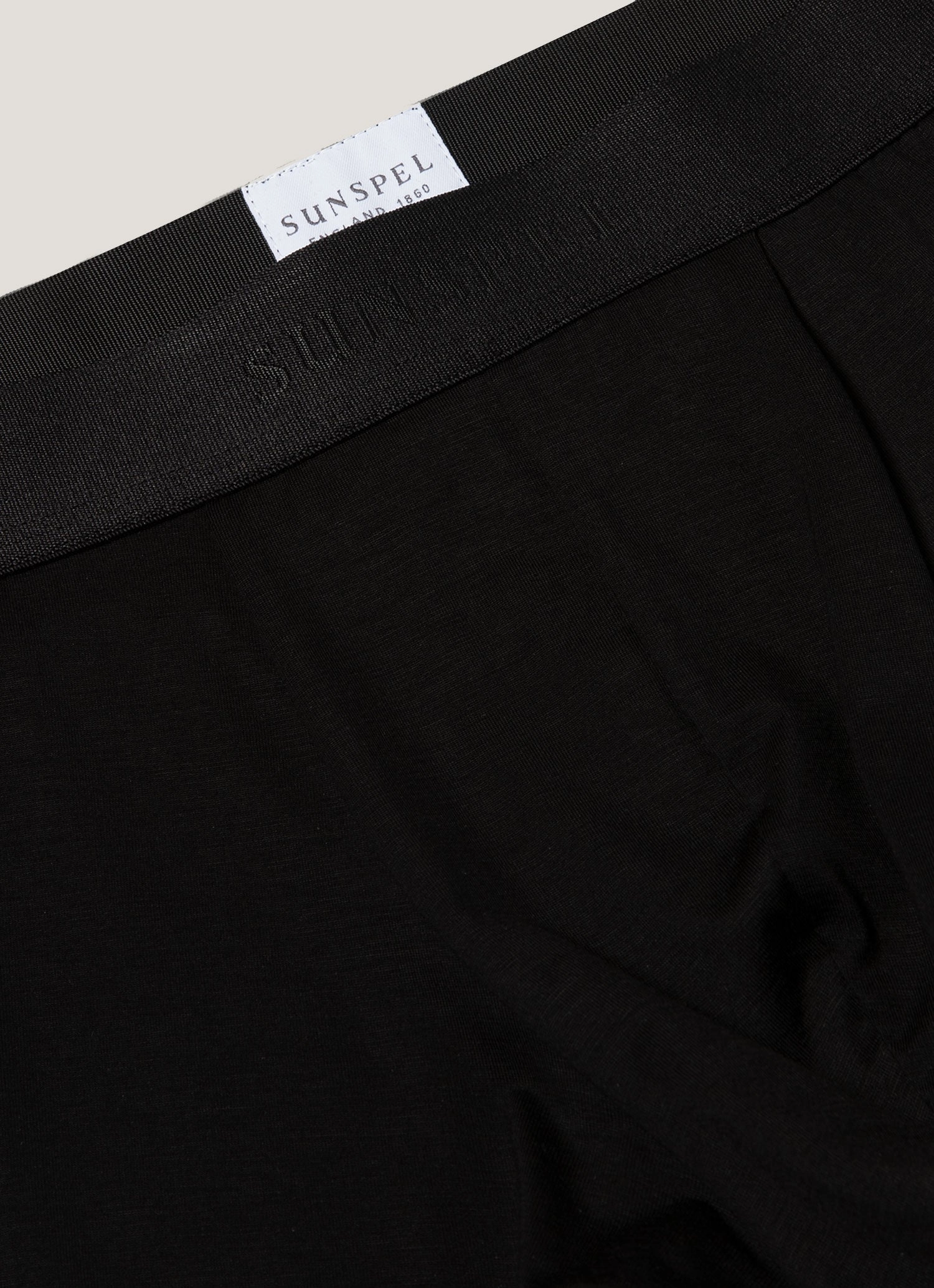 LowWeightKnit Men's Tencel? Trunks in Black Distressed Hem Finish
