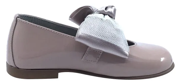 Luccini Bow Mary Jane, Nude Patent