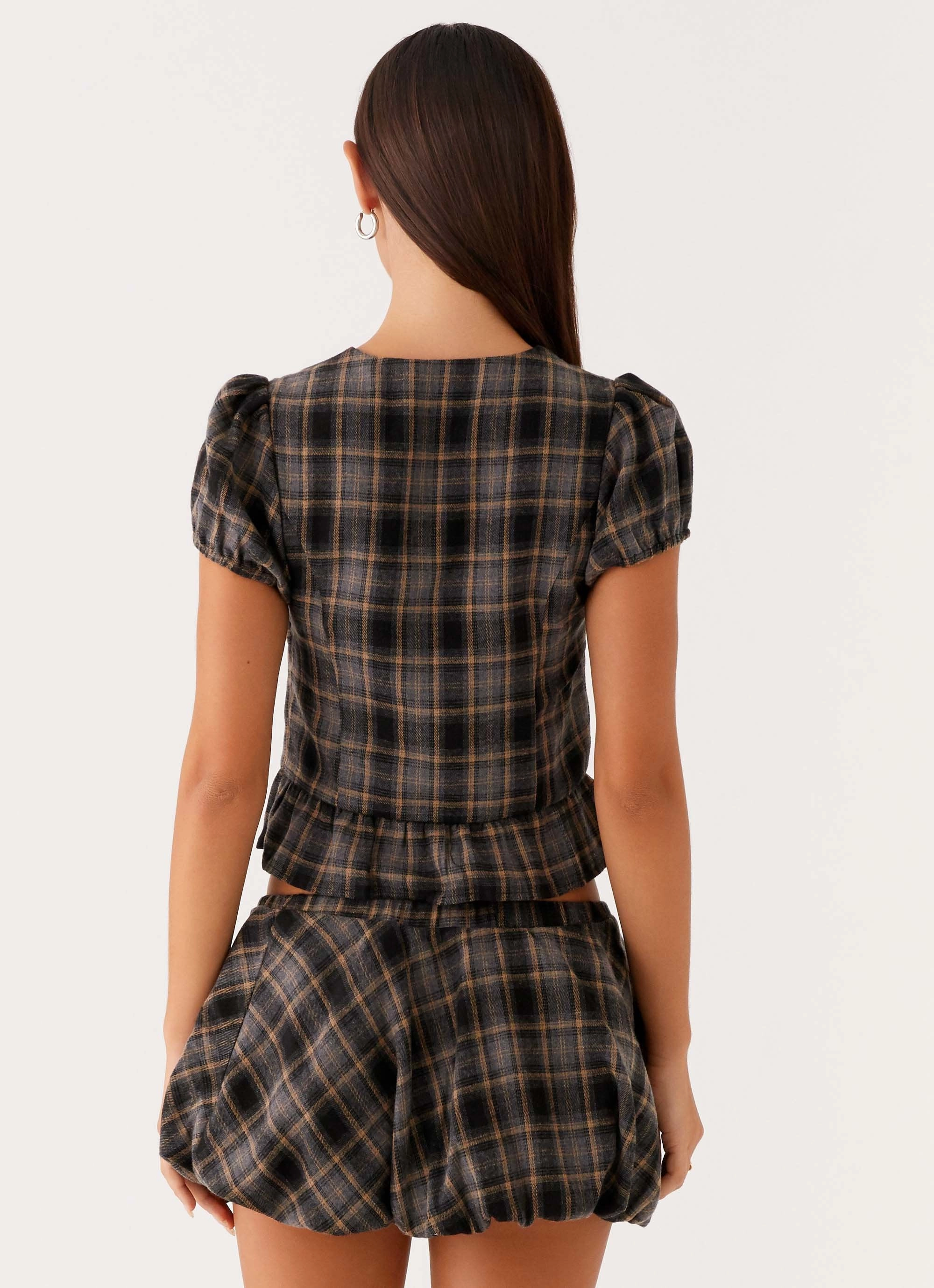 Essential Wear Tagless label Lucia Mini Skirt - Brown Check
