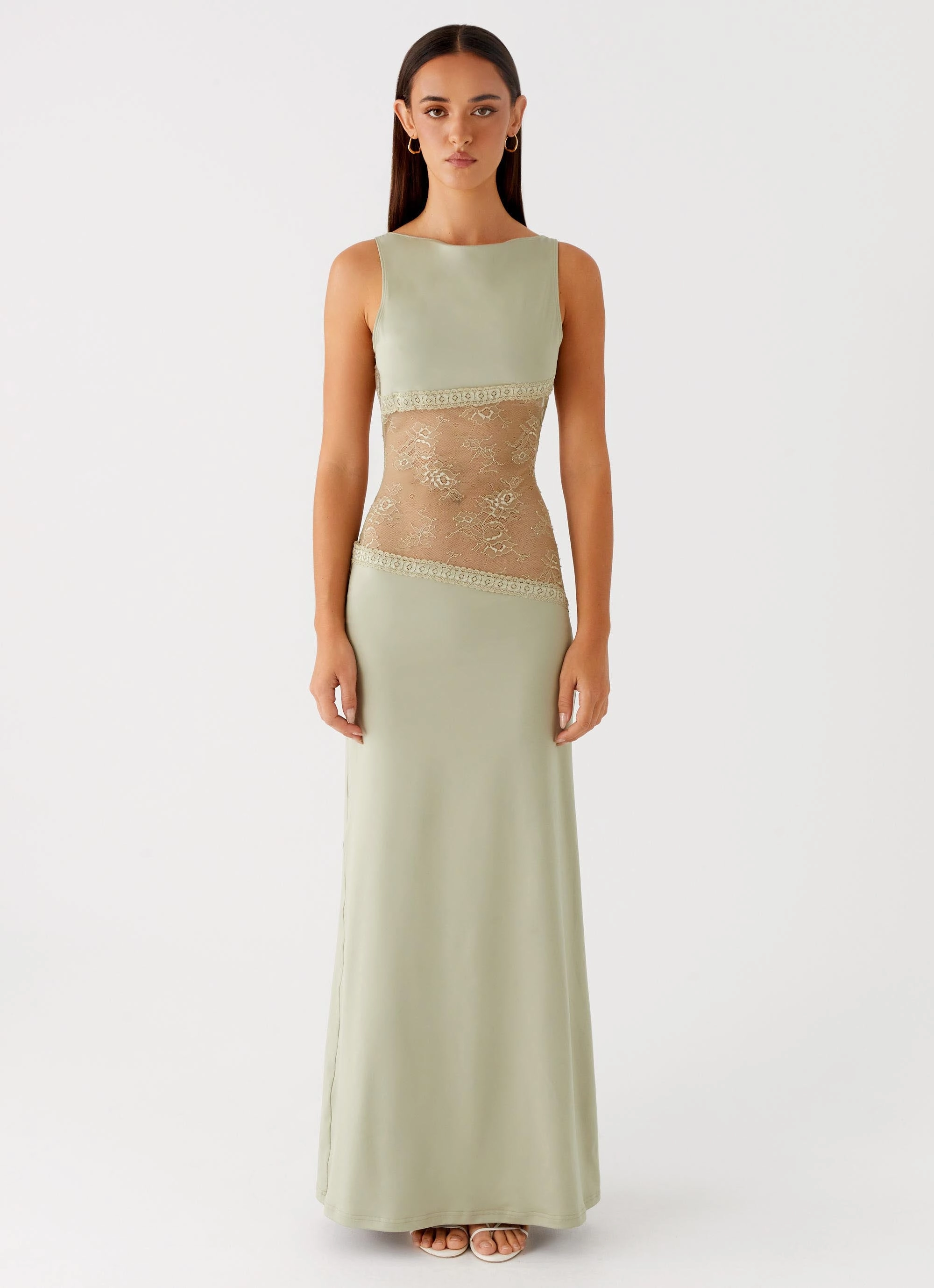 Lucinda Maxi Dress - Sage Breathable-Lining Lightweight Fabric