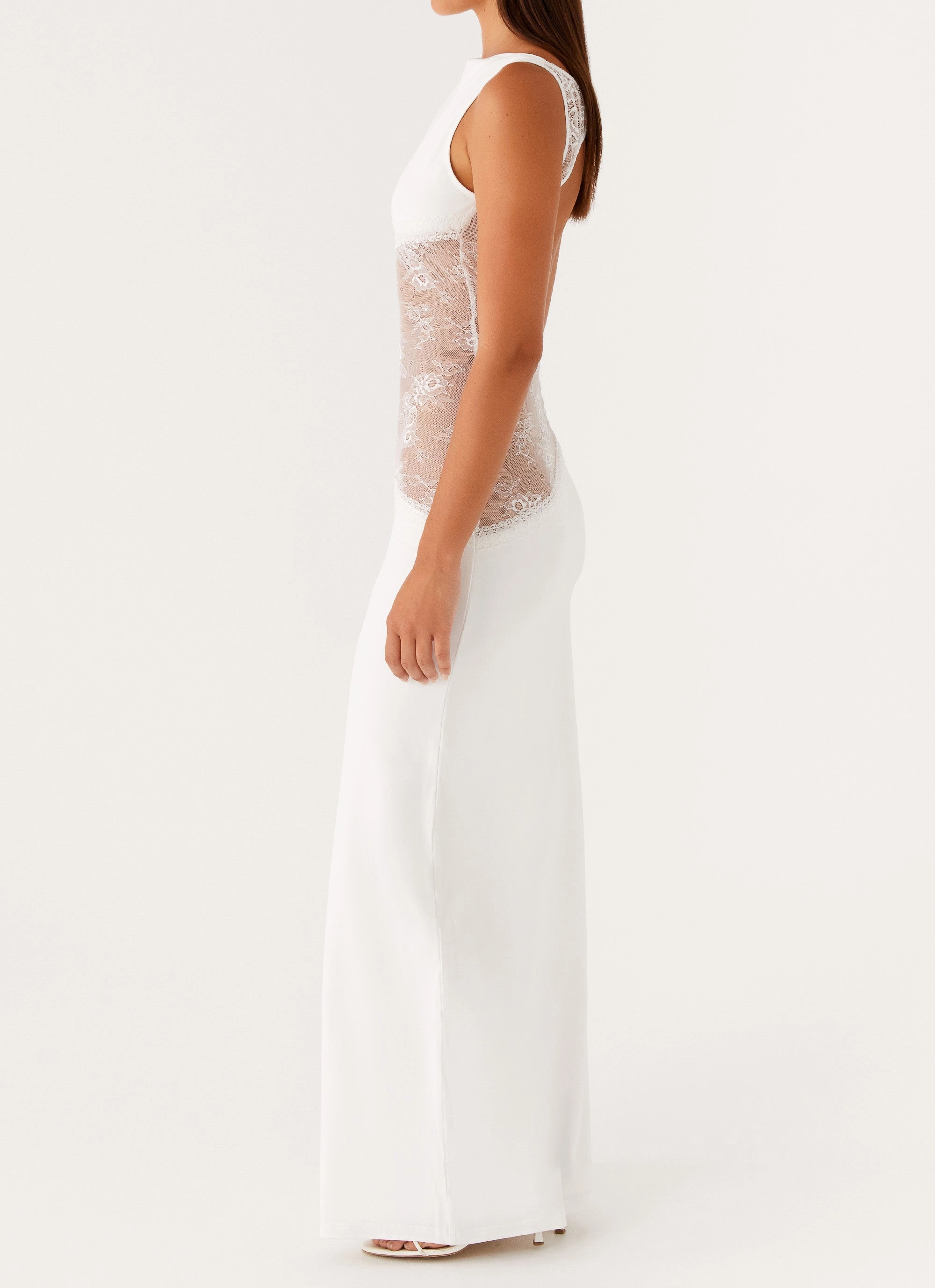 Casual Waist Lucinda Maxi Dress - White