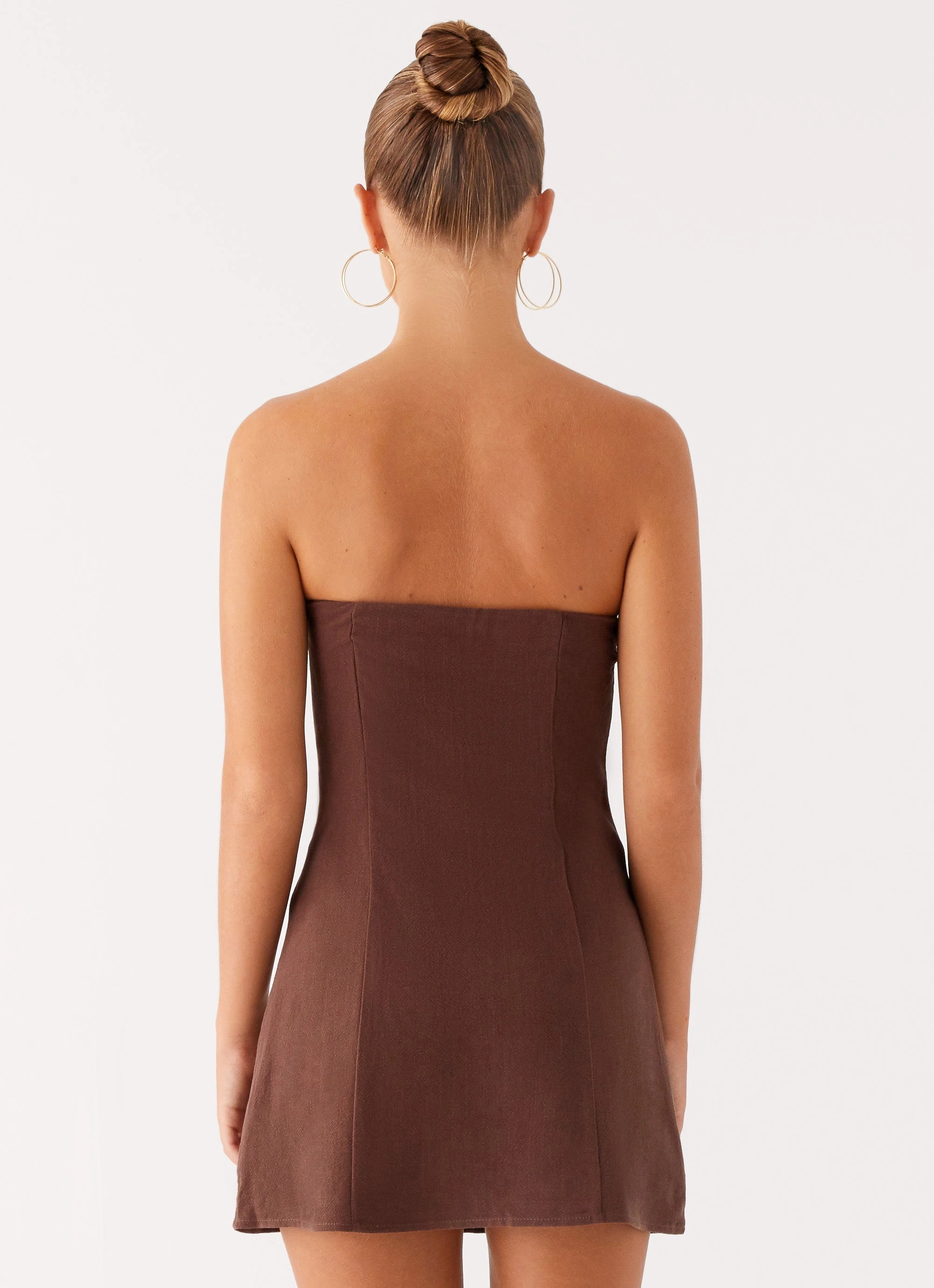 Jewel-Tone Seasonal Mood Ludo Mini Dress - Chocolate