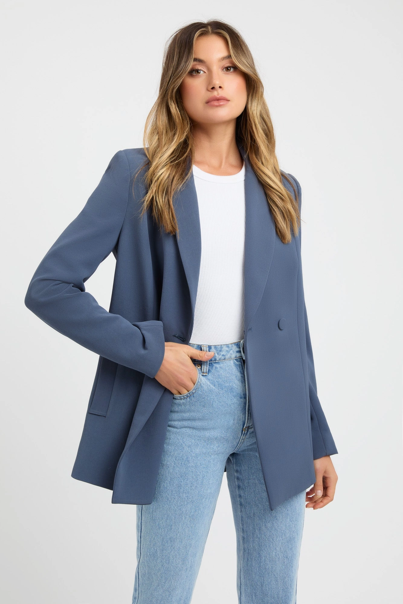 Ventilation Grommets Lux Oversized Blazer