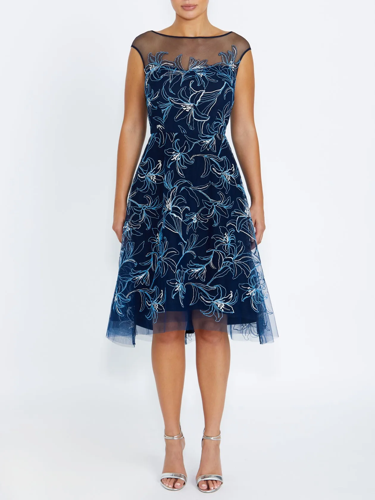 Interchangeable-Detail Easy Tones Stellar Midnight A-Line Dress