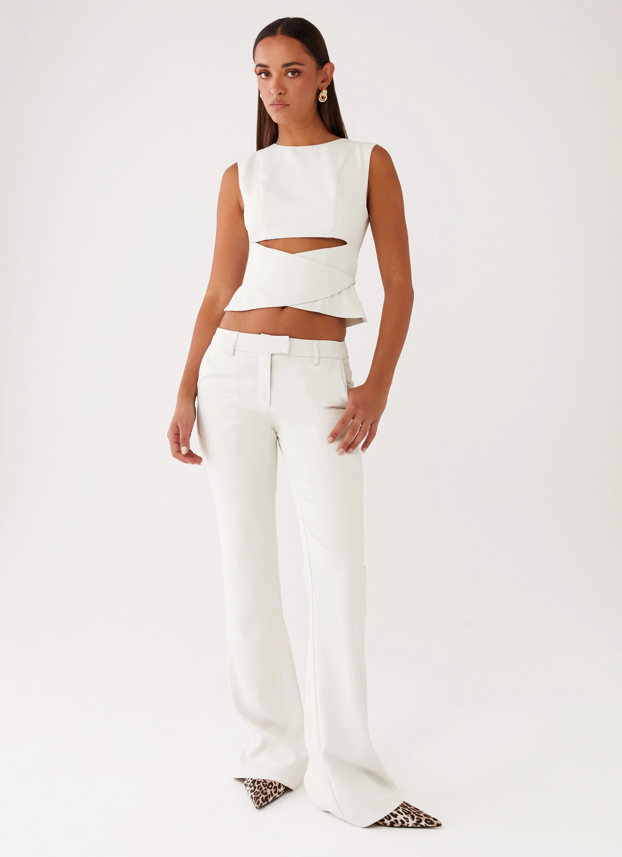 Neat Finish Cyra Wrap Top - Ivory
