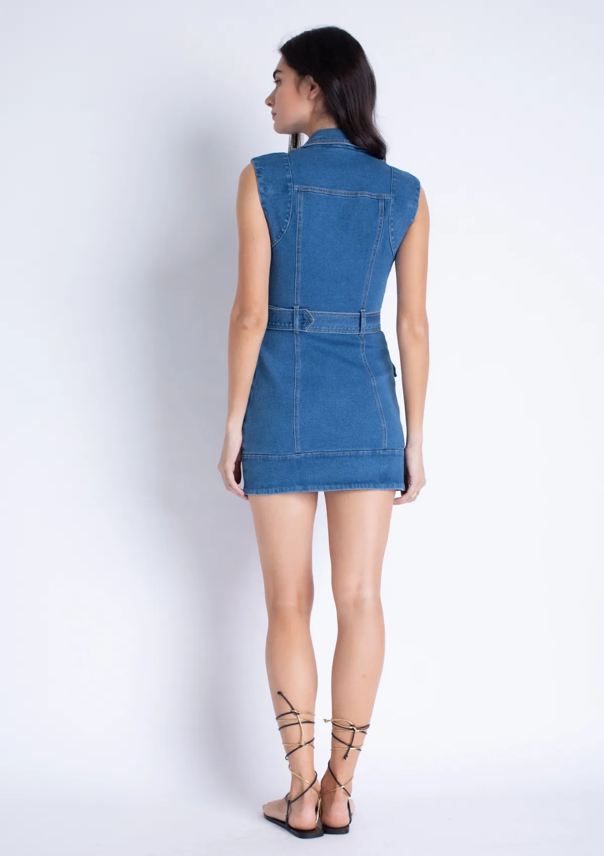 Selena Denim Mini Dress Calm Aesthetic Odor-Control
