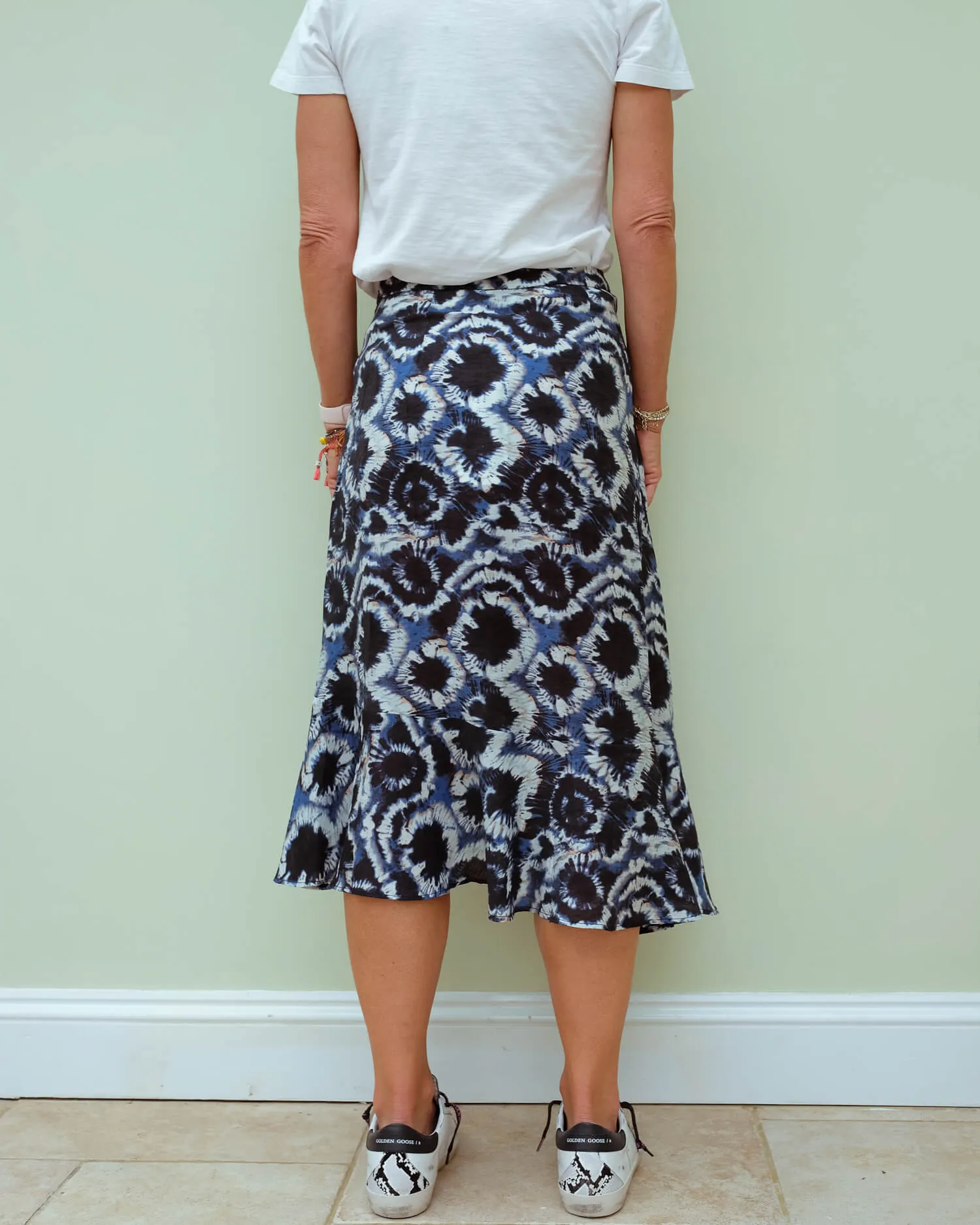M Move ruffle skirt in blue