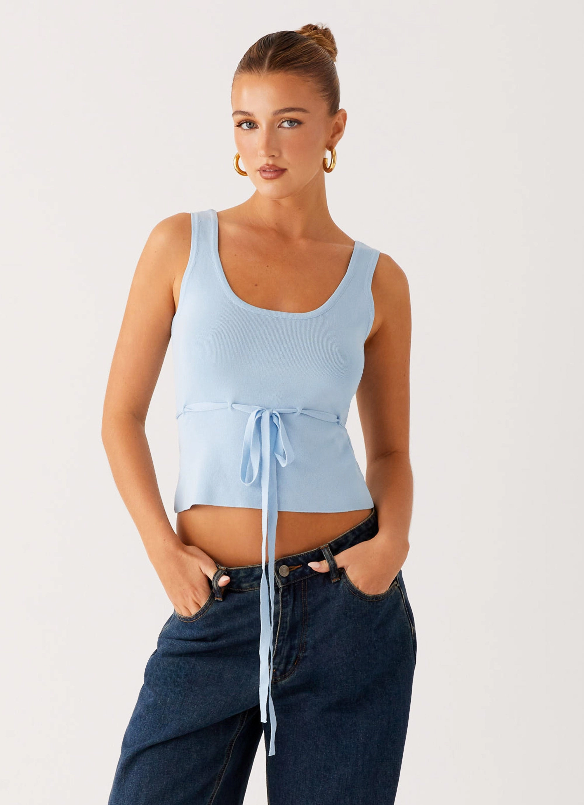 Soft Knit Macall Knit Tank - Blue