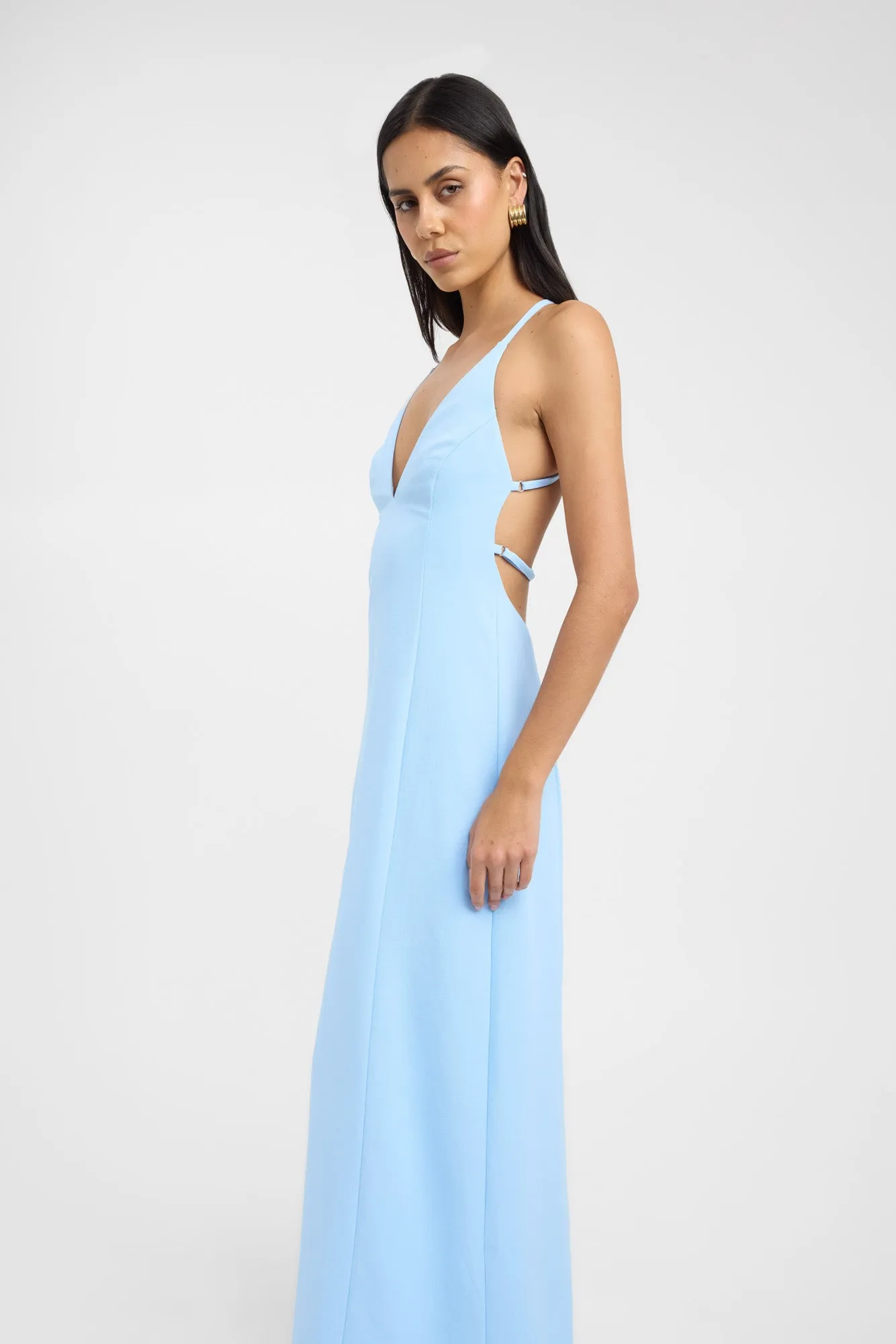 Luxe Fabric Airy Movement Ariel Strappy Maxi Dress