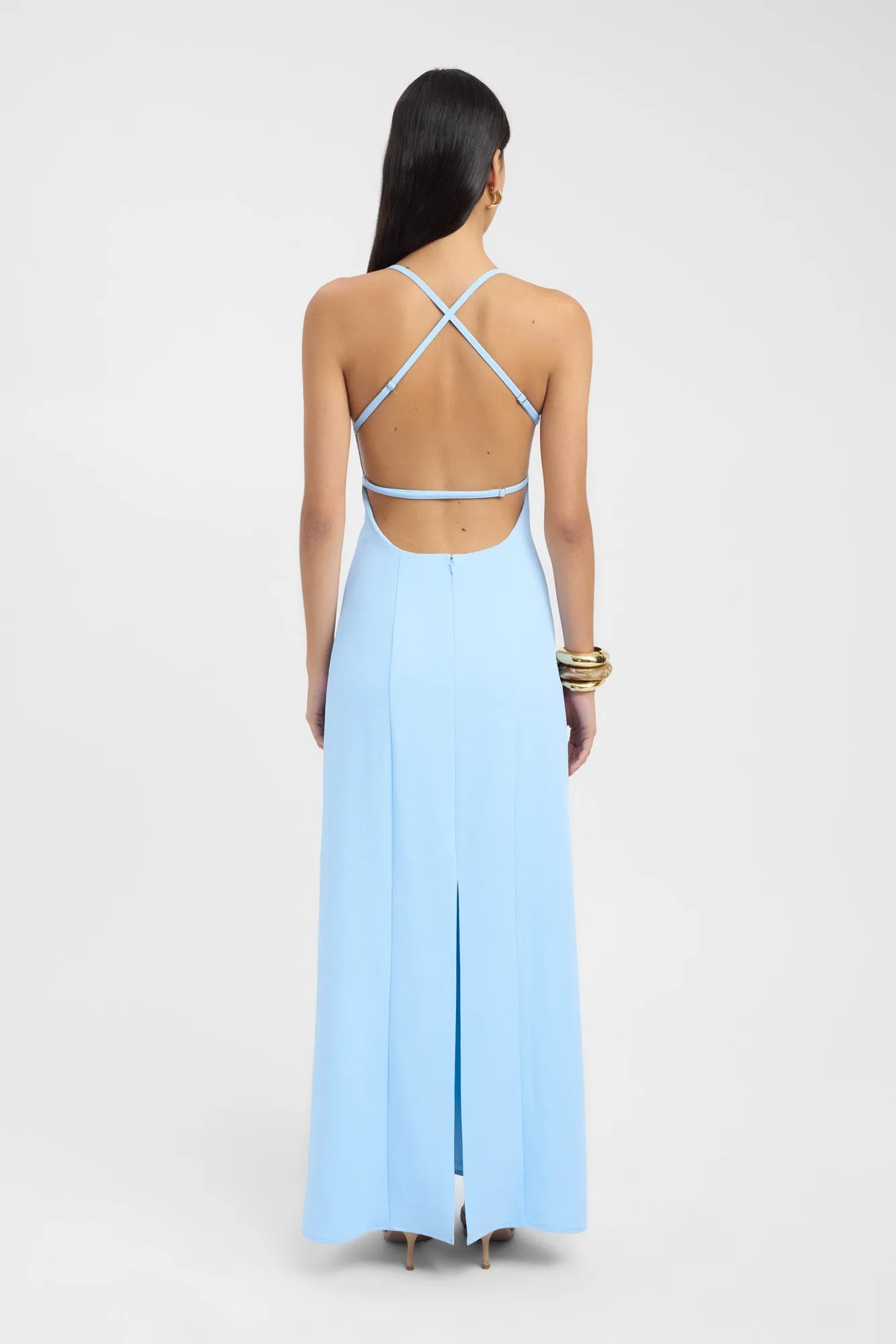 Matte-Lining Stylish Waistband Ariel Strappy Maxi Dress