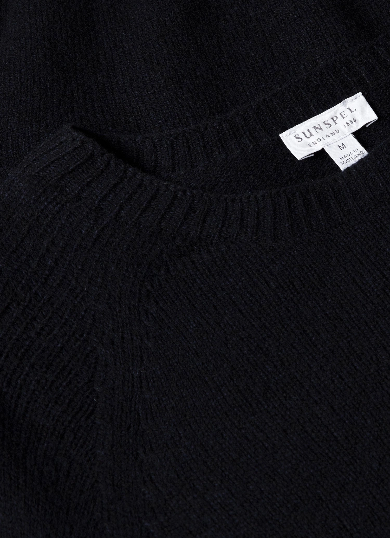 Men's Lambswool Crew Neck Jumper in Dark Navy Mouline Fall Outfit Quick Fit