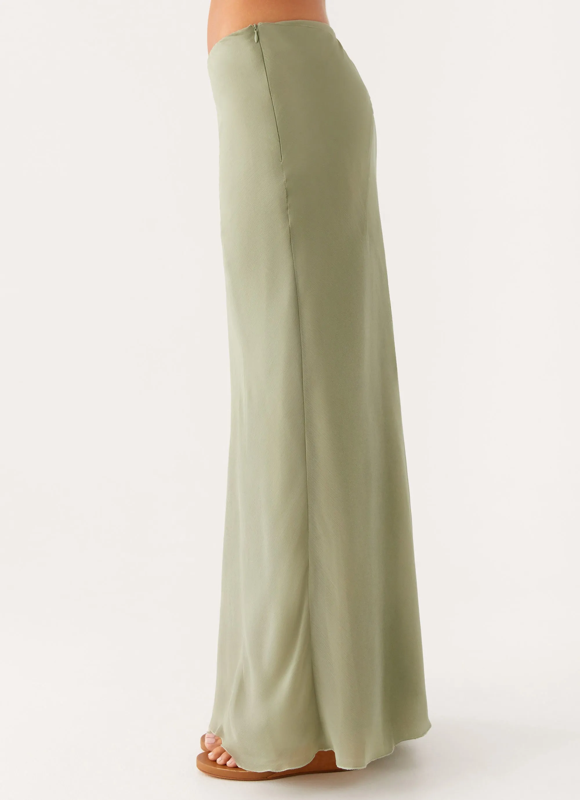 Light Stretch Maddox Maxi Skirt - Sage
