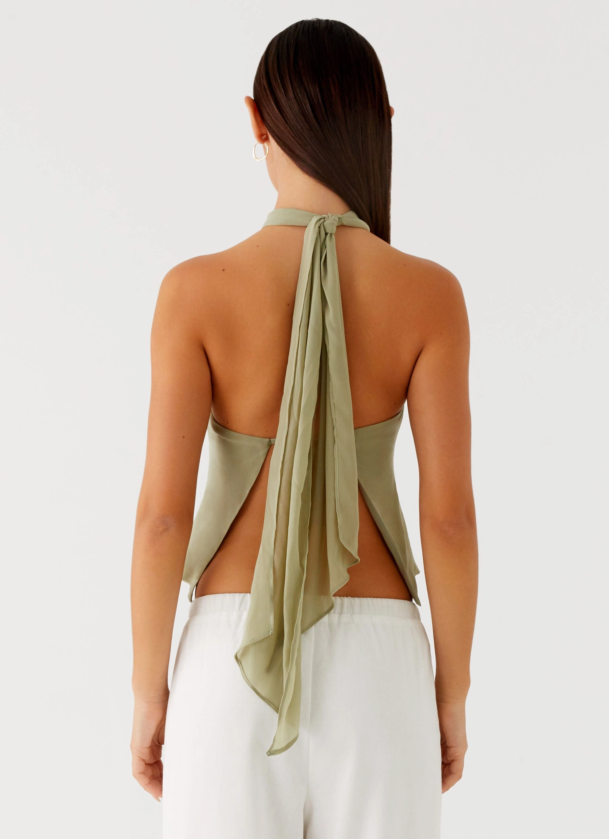 Maddox Scarf Top - Sage EcoFriendly Manufacturing