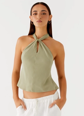 Maddox Scarf Top - Sage Wear Resistant Fabric Blends Maddox Scarf Top - Sage OdorResistantFinish
