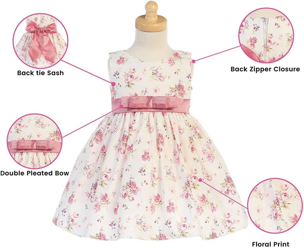 Made in USA - Easter Dresses for Girls Spring,Summer,Toddler,Little Baby Girl - 100% Cotton