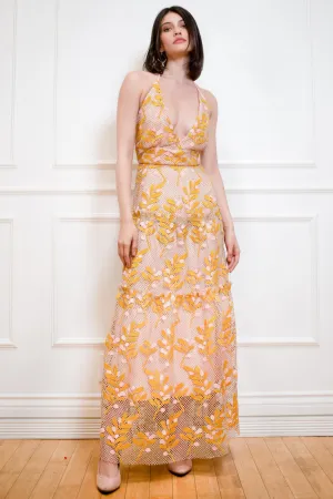 Madeline Dress - Cottage Lace Illusion Neckline Flare Swing Madeline Dress - Cottage Lace