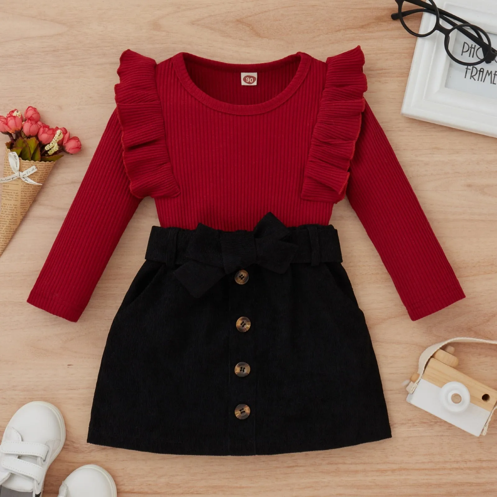 MAEVE Corduroy Skirt Outfit