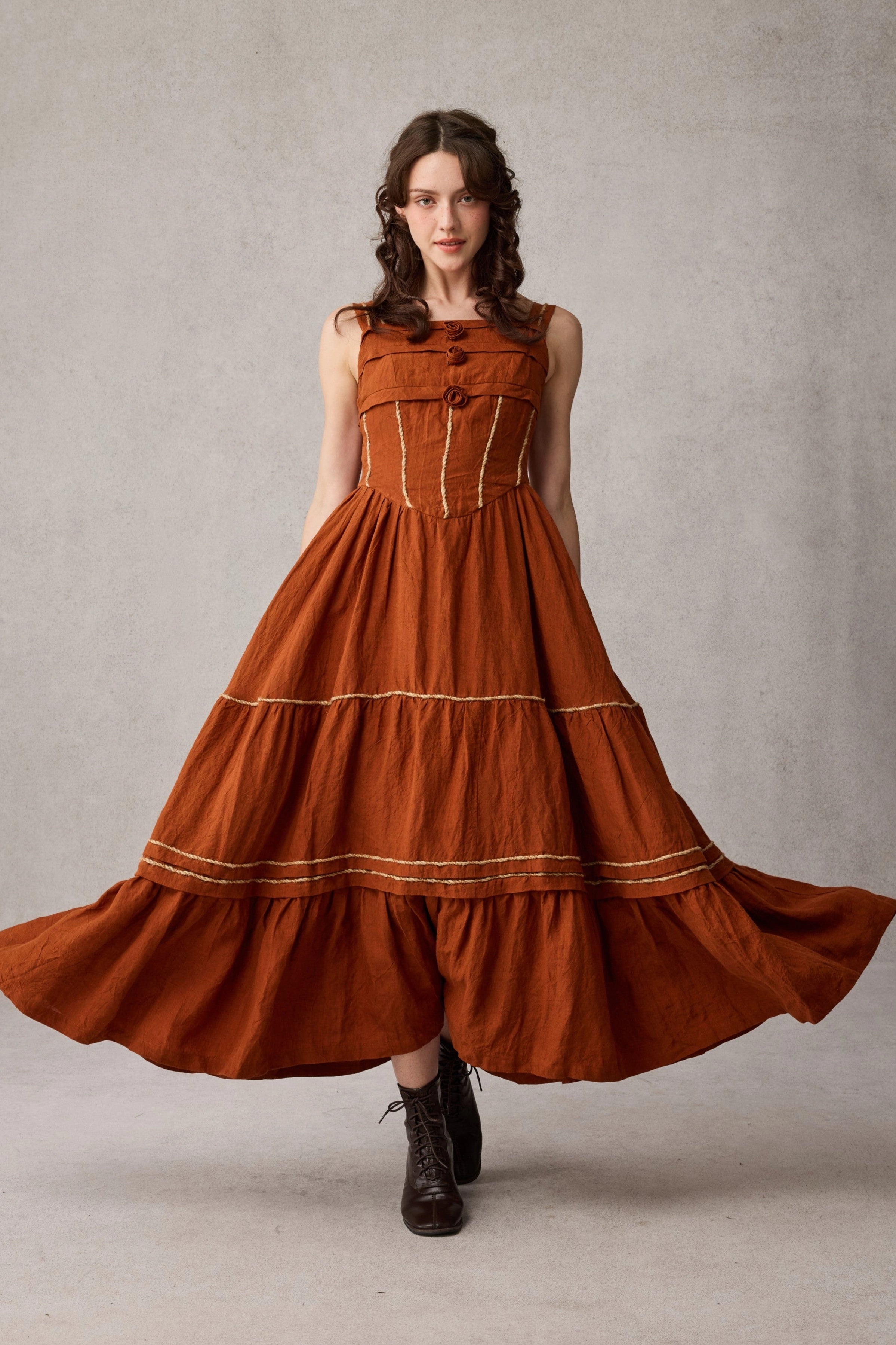 Winter Layering Piece Magnolia 17 |Linen Corset dress