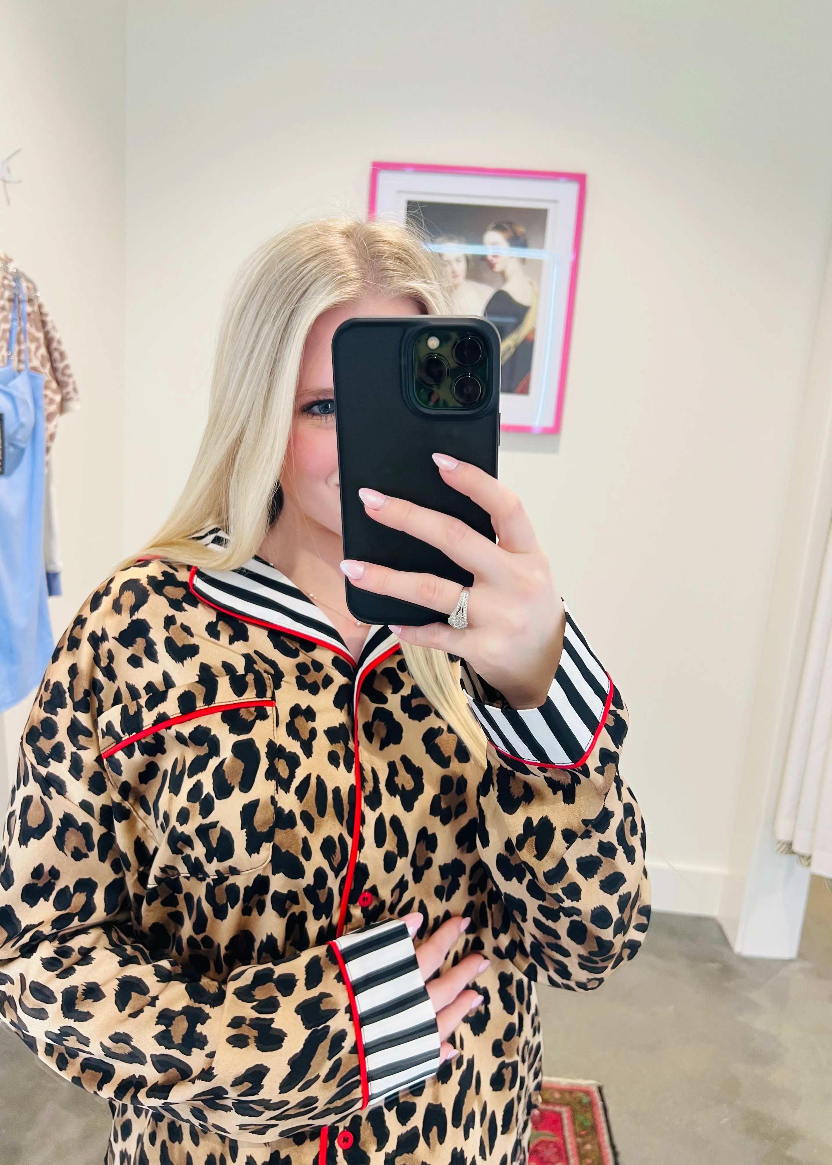 Malaya Leopard Print Pajama Set