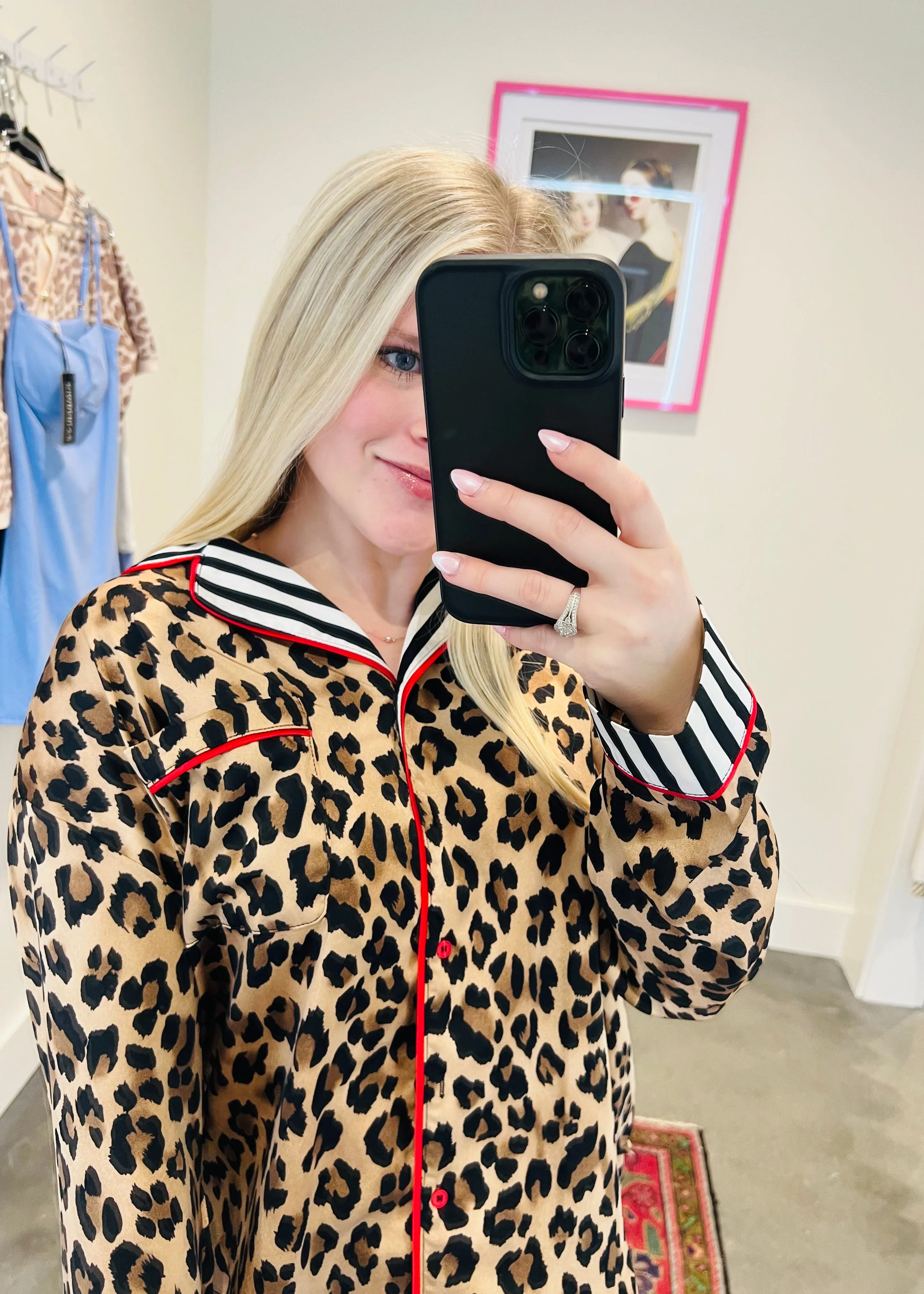 Malaya Leopard Print Pajama Set