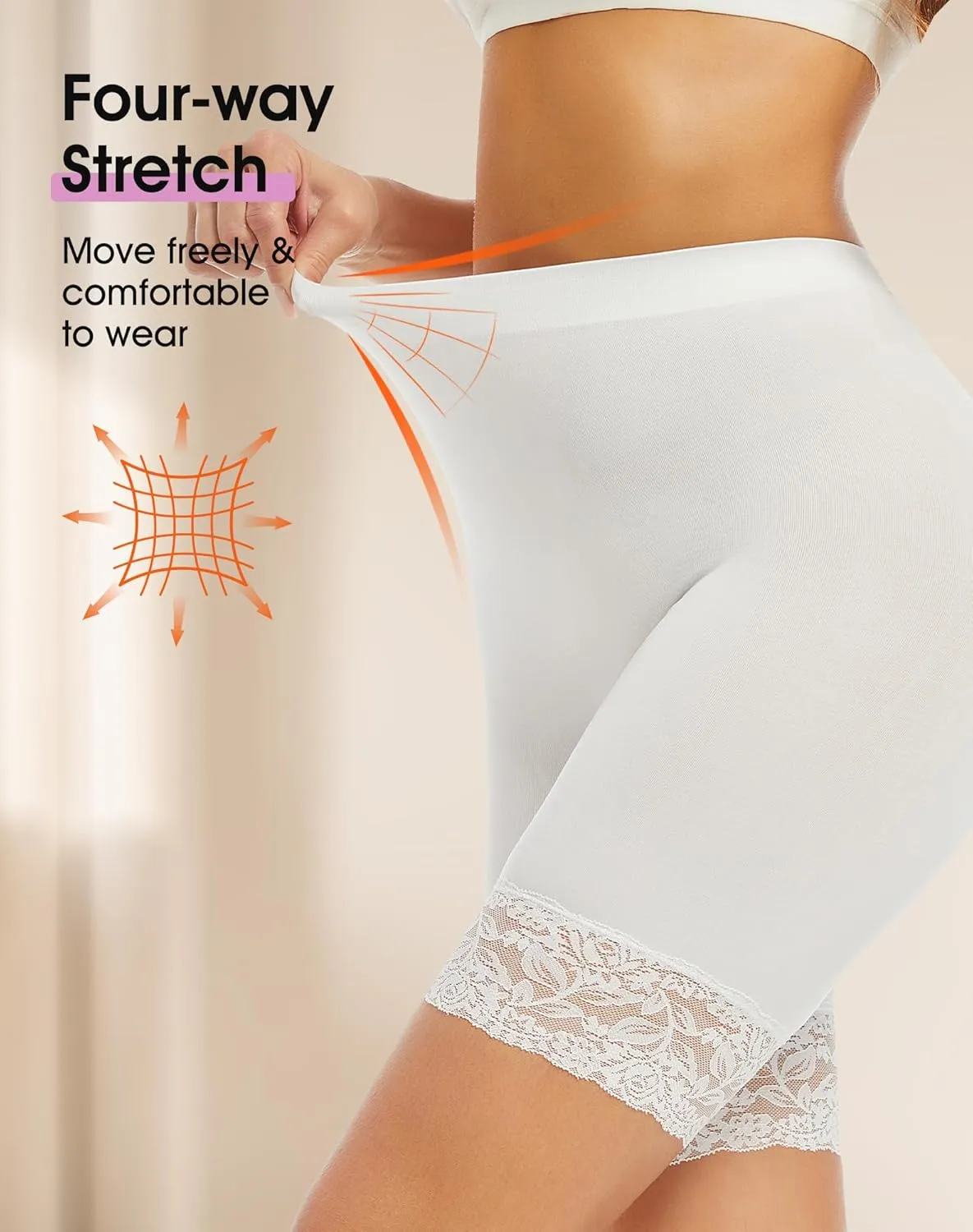 Mancyfit Women's Slip Shorts for Under Dresses - Anti Chafing Lace & Biker Shorts