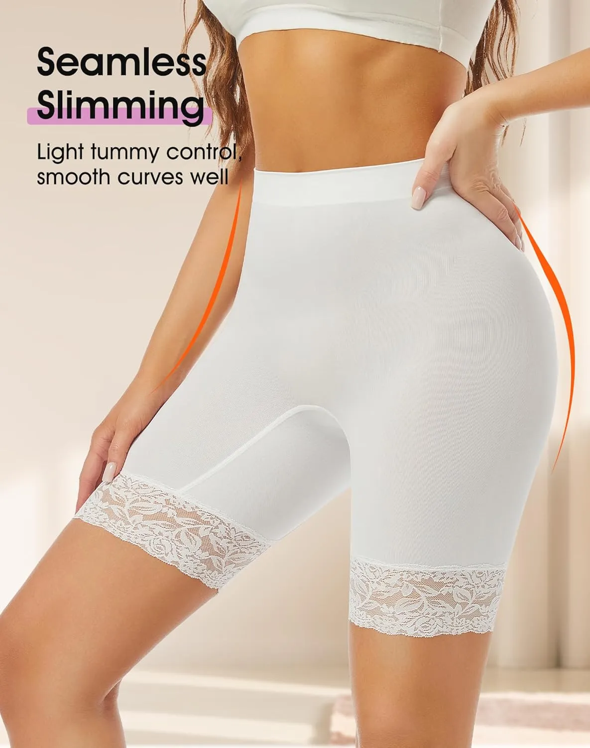 Mancyfit Women's Slip Shorts for Under Dresses - Anti Chafing Lace & Biker Shorts