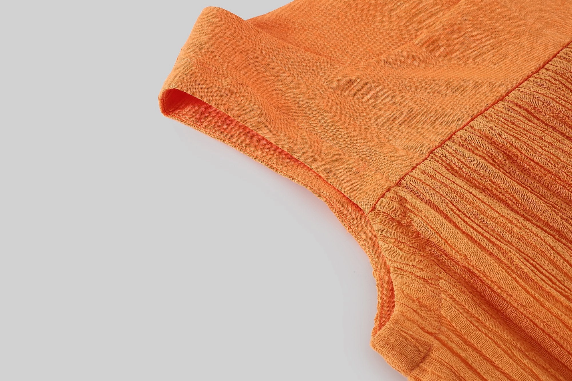 StretchableMaterial Mandarin Orange 44 |  sleeveless dress