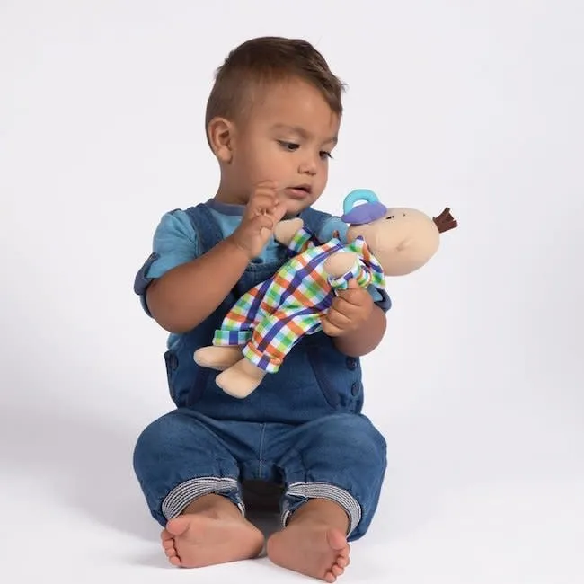 Manhattan Toy Wee Baby Stella Fella Peach Doll with Brown Hair