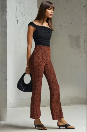 Margot Kick-Flare Pants - Mocha Fierce Chic Design Margot Kick-Flare Pants - Mocha Fierce Cozy Waist Basic Style